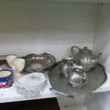 This is a Timed Online Auction on Bidspotter.co.uk, Click here to bid.  Pewter four piece Tea Set,