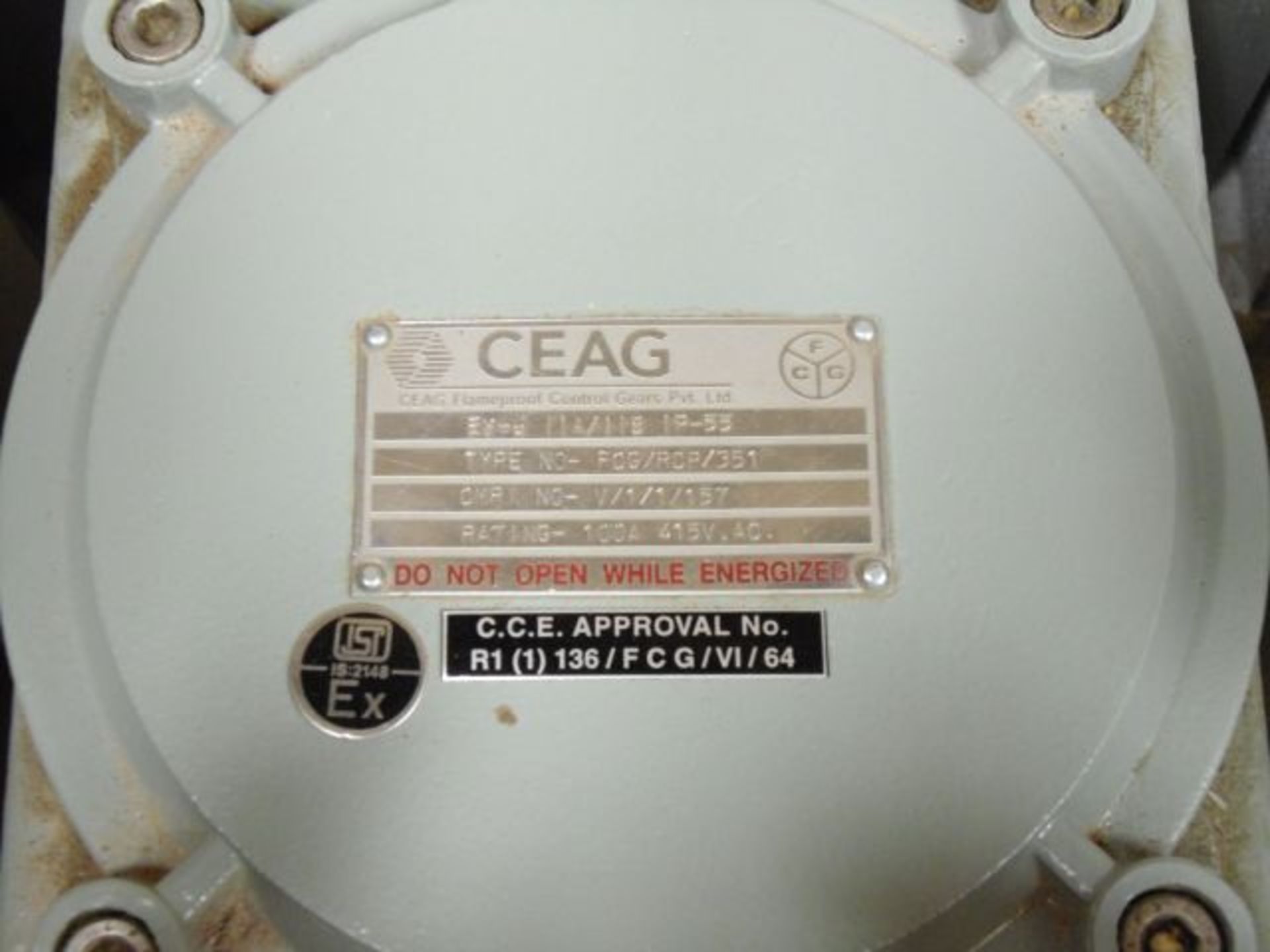 Unused Ceag Flameproof Control for 15 tonne Travelling Crane; EX-D 11a/11b 1P-55; Type no FCG/RCP/ - Image 2 of 2