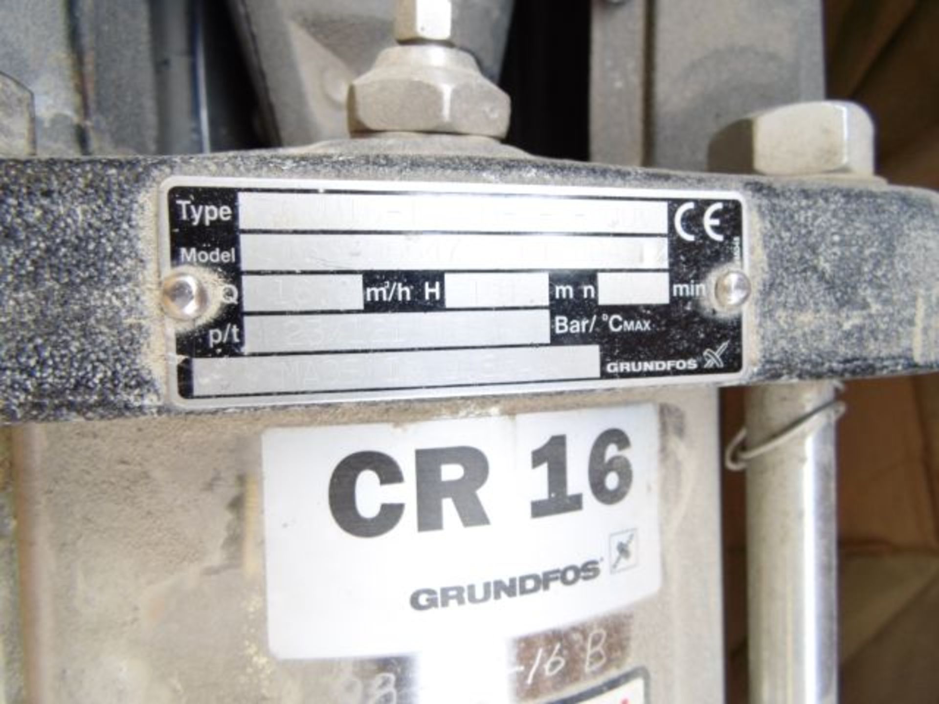 Unused Grundfos CR16 type CRN16-160-U-G-G-AUUV Pump; model B33Z96647 P18942:Q = 16.0M³/H; H= 191.2M; - Image 4 of 4