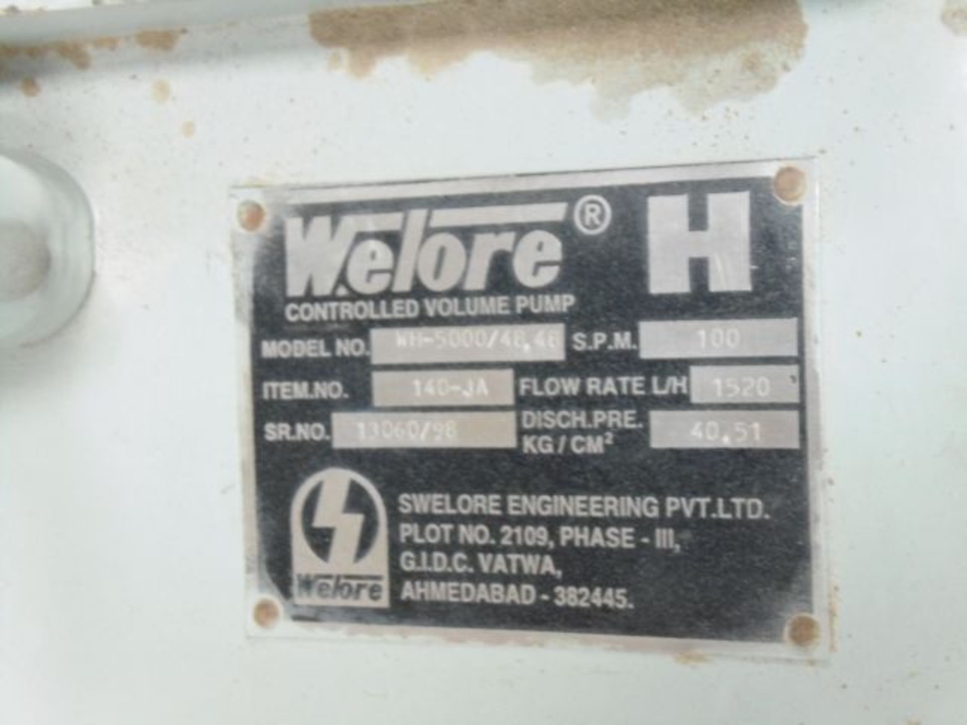 Pair of frame mounted Wellore Controlled Volume Pumps; Model WH-5000/48.48; SPM 100; Flow Rate - Image 3 of 3