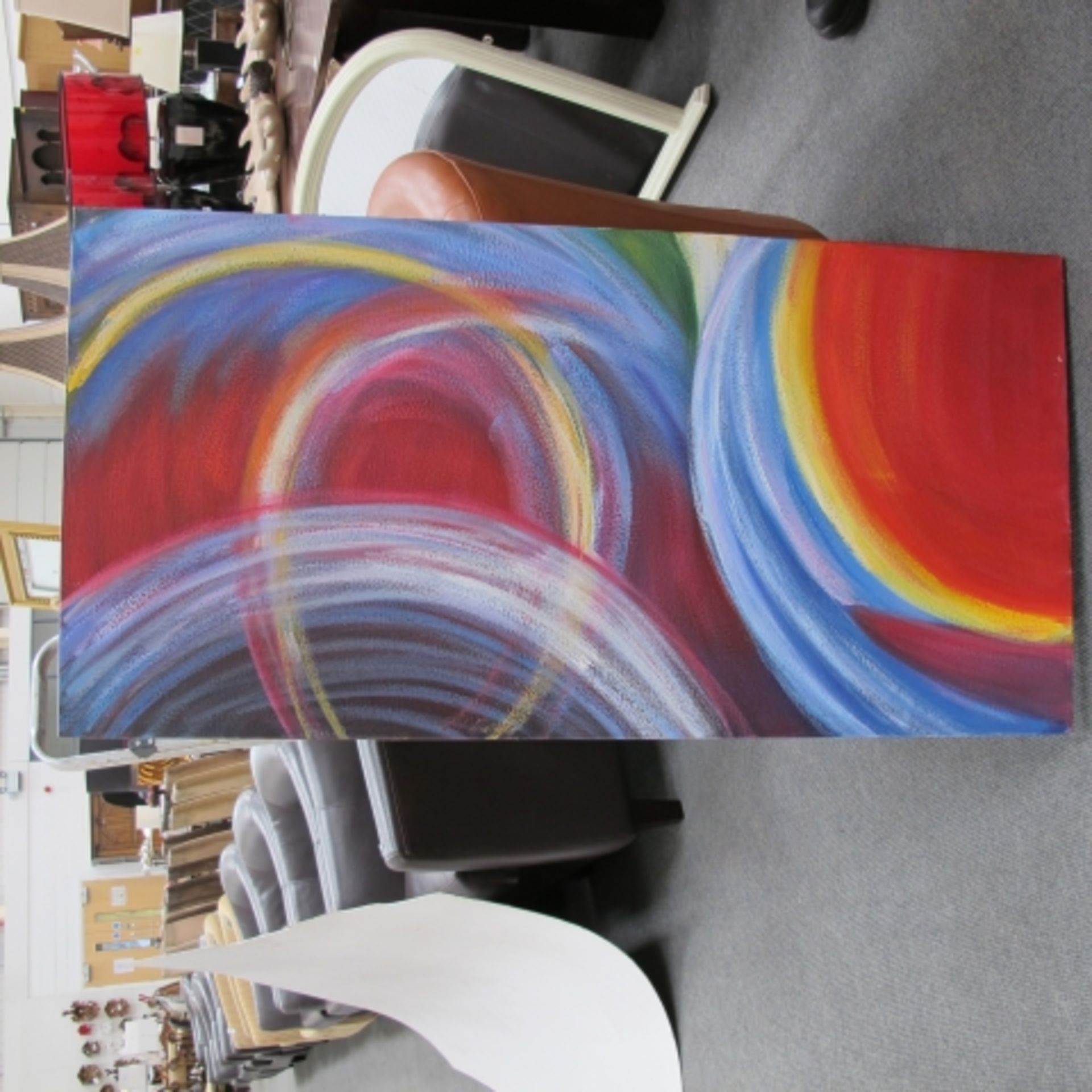 Collection of five unframed abstract oil paintings by Rachel Jack Ltd Artists (est. £20-£40) - Image 6 of 6