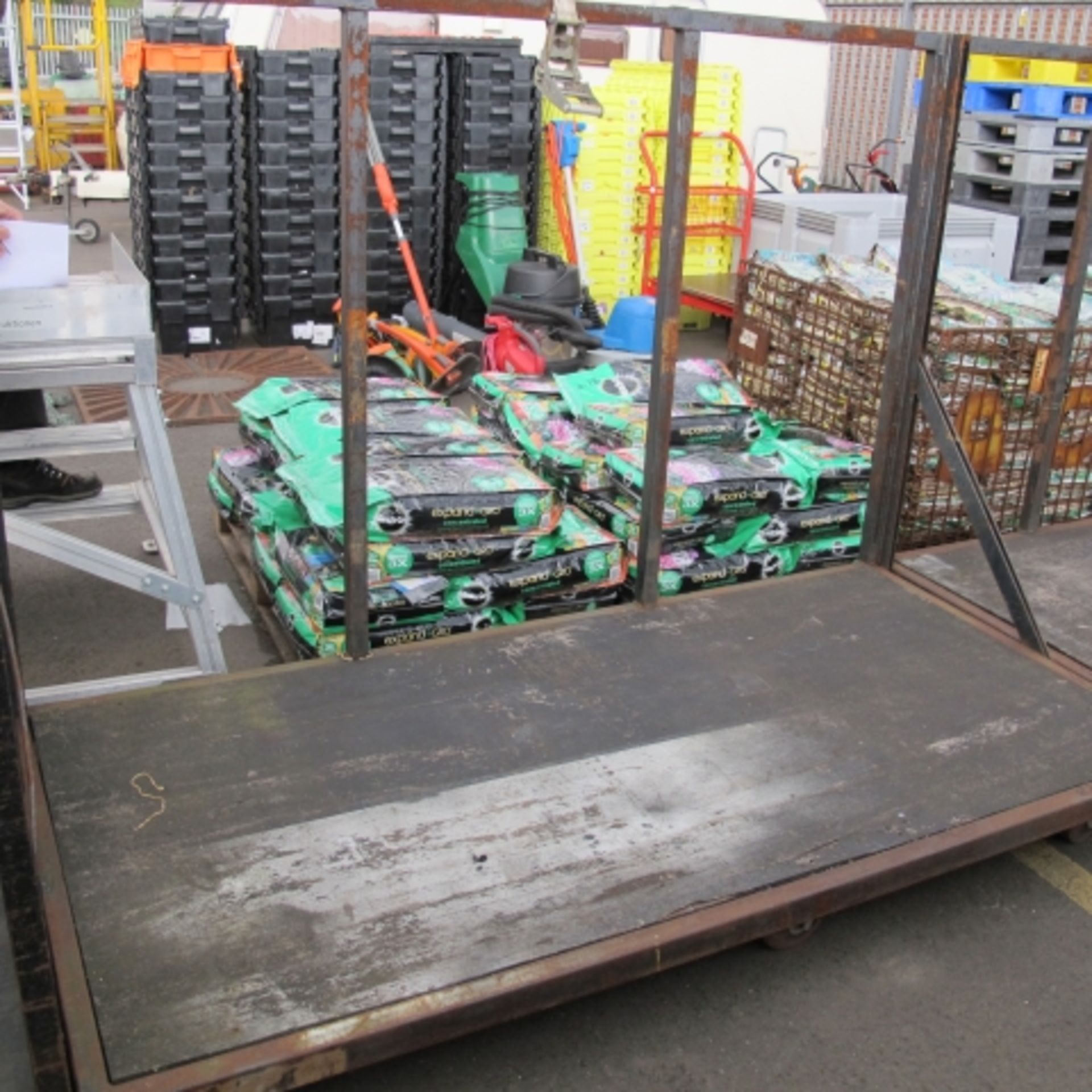 Large heavy duty porters trolley. Please note, there is a £5 plus VAT handling fee on this lot.
