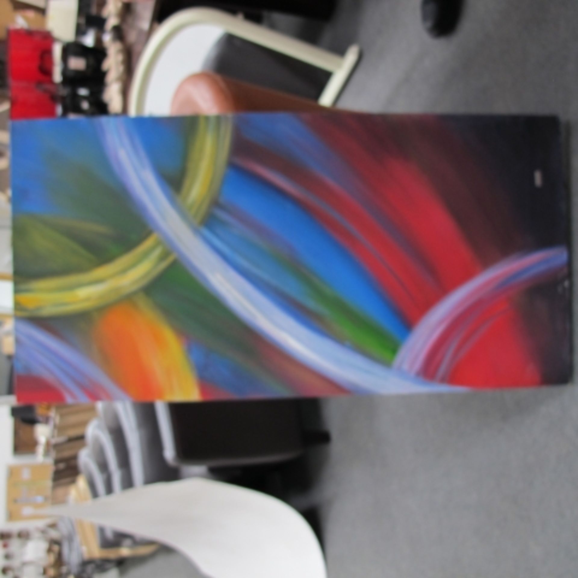 Collection of five unframed abstract oil paintings by Rachel Jack Ltd Artists (est. £20-£40) - Image 4 of 6
