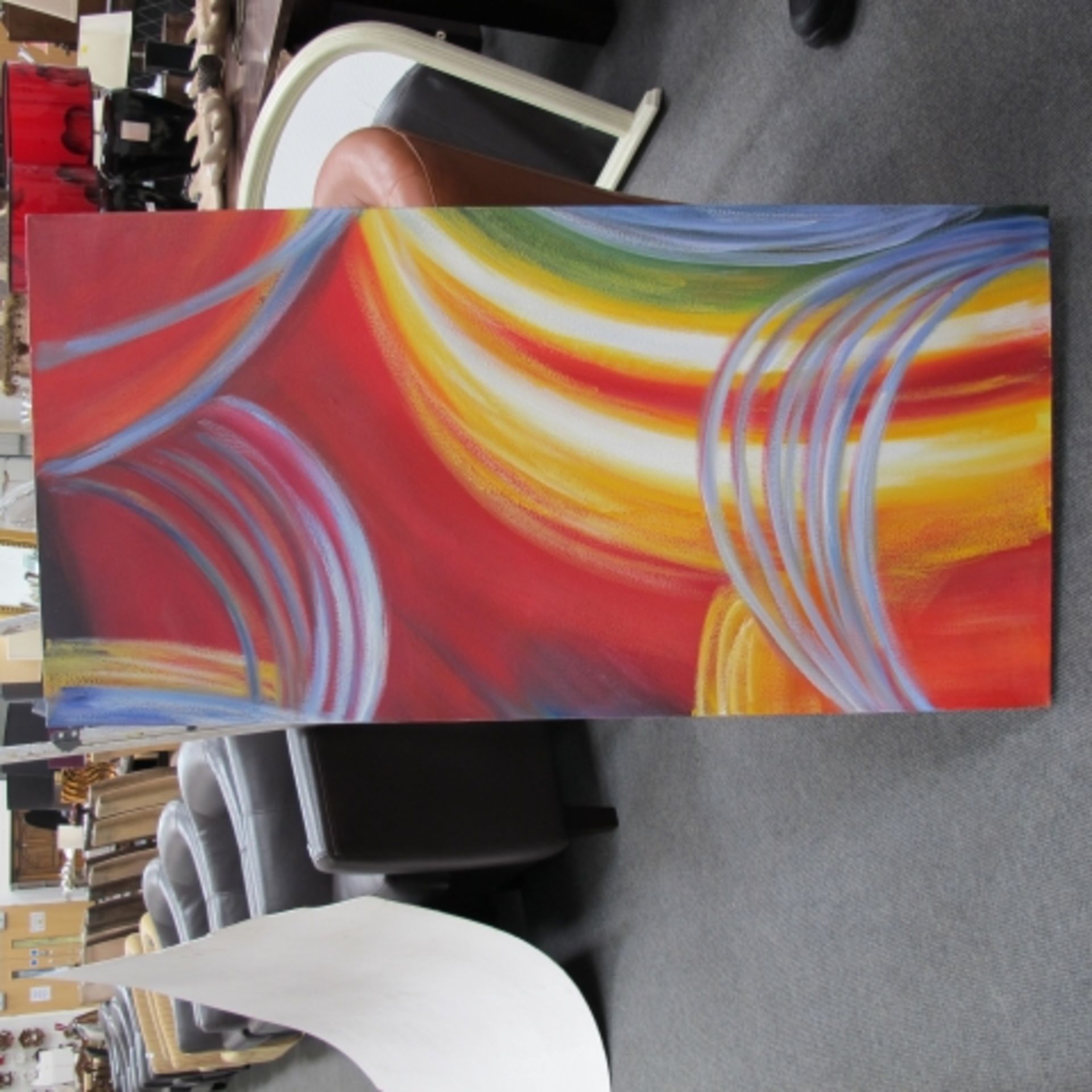 Collection of five unframed abstract oil paintings by Rachel Jack Ltd Artists (est. £20-£40) - Image 3 of 6