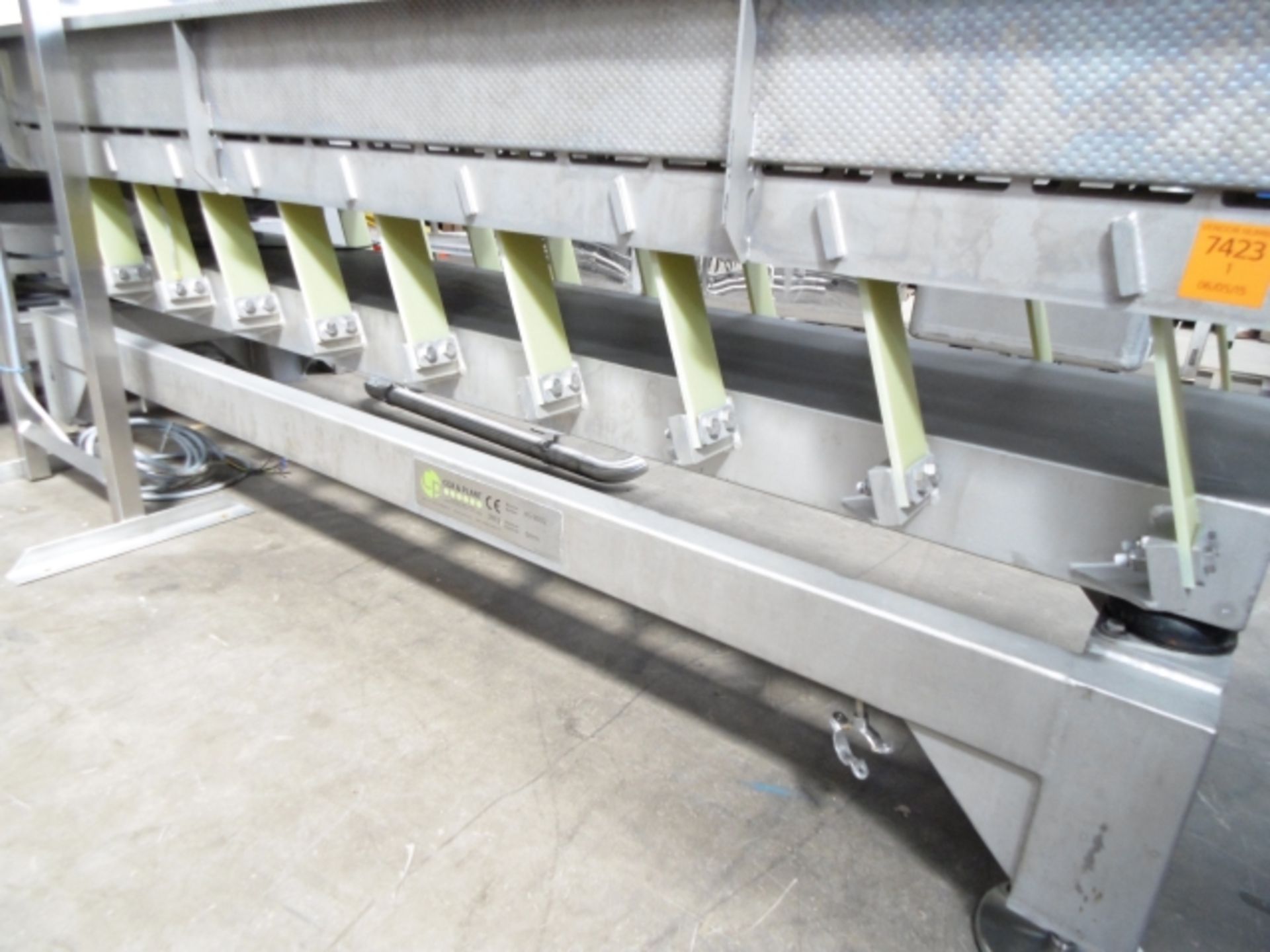 * 2013 Cox & Plant Stainless Steel Vibratory Hardening Conveyor; max amplitude 6 mm; width 620 mm; - Image 6 of 8