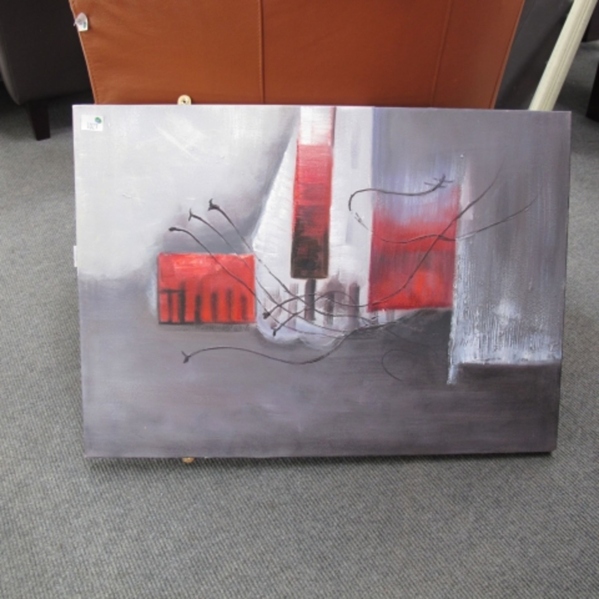 Collection of five unframed abstract oil paintings by Rachel Jack Ltd Artists (est. £20-£40)