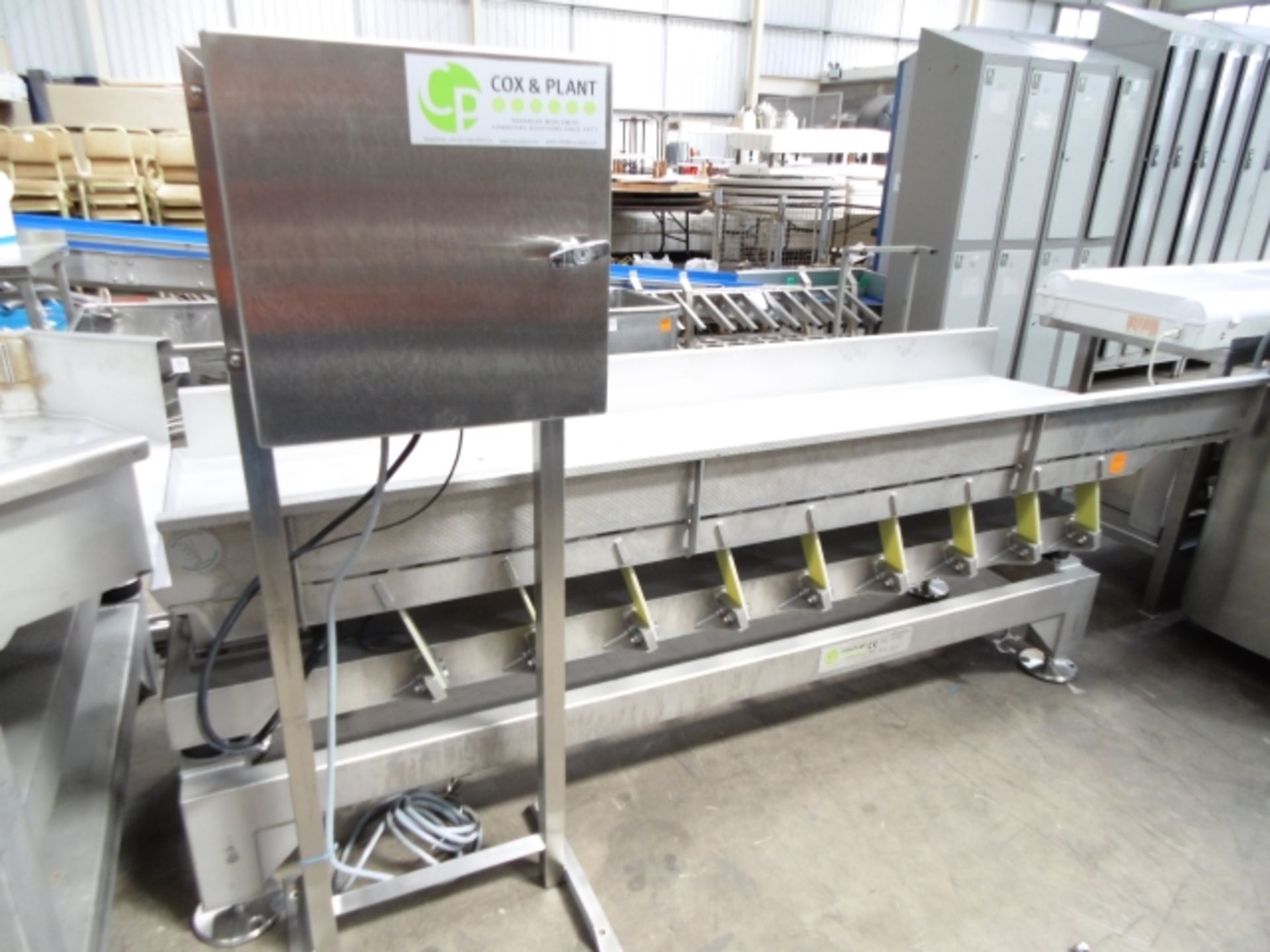 * 2013 Cox & Plant Stainless Steel Vibratory Hardening Conveyor; max amplitude 6 mm; width 620 mm; - Image 2 of 8