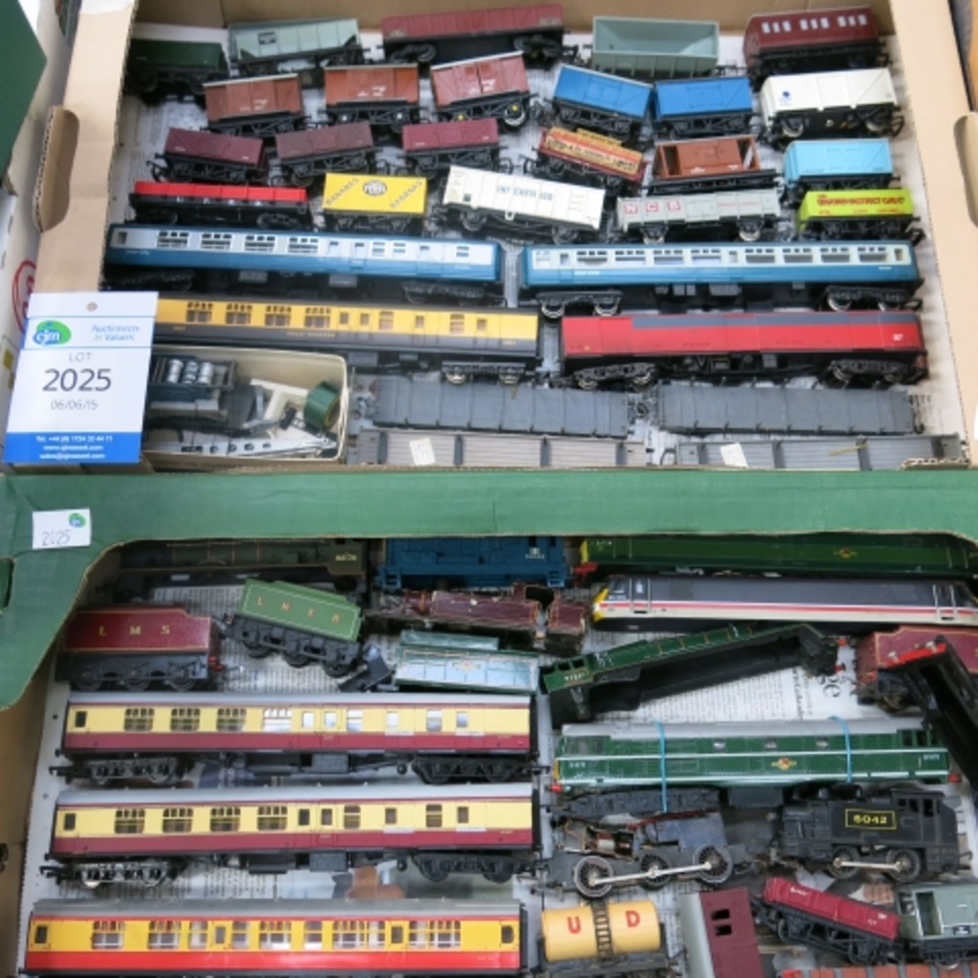 Two boxes of assorted 'OO' gauge locomotives and rolling stock (est. £40-£60)