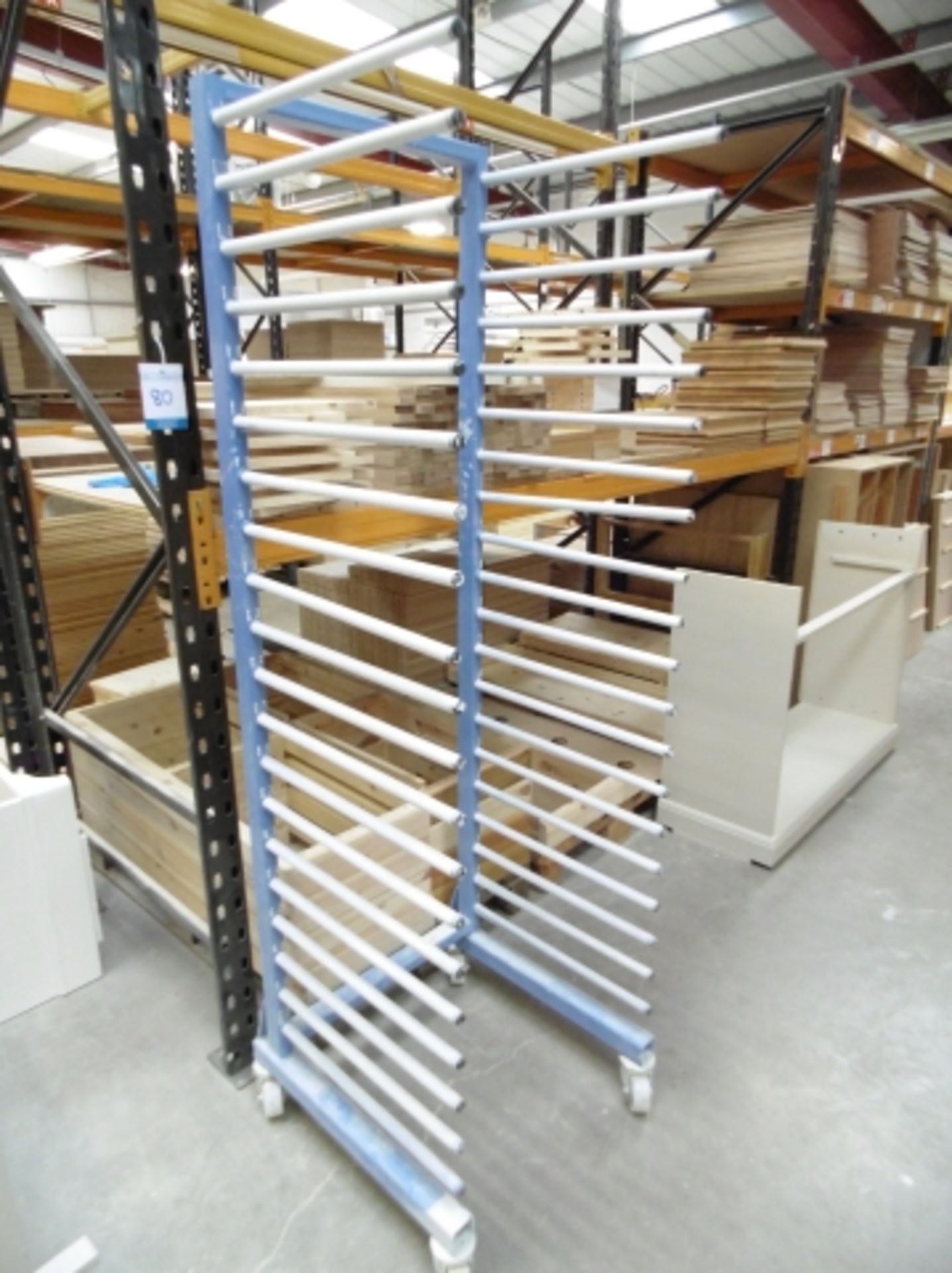 * 8 x Mobile Drying Racks; Each 260 x 270 x 390 mm