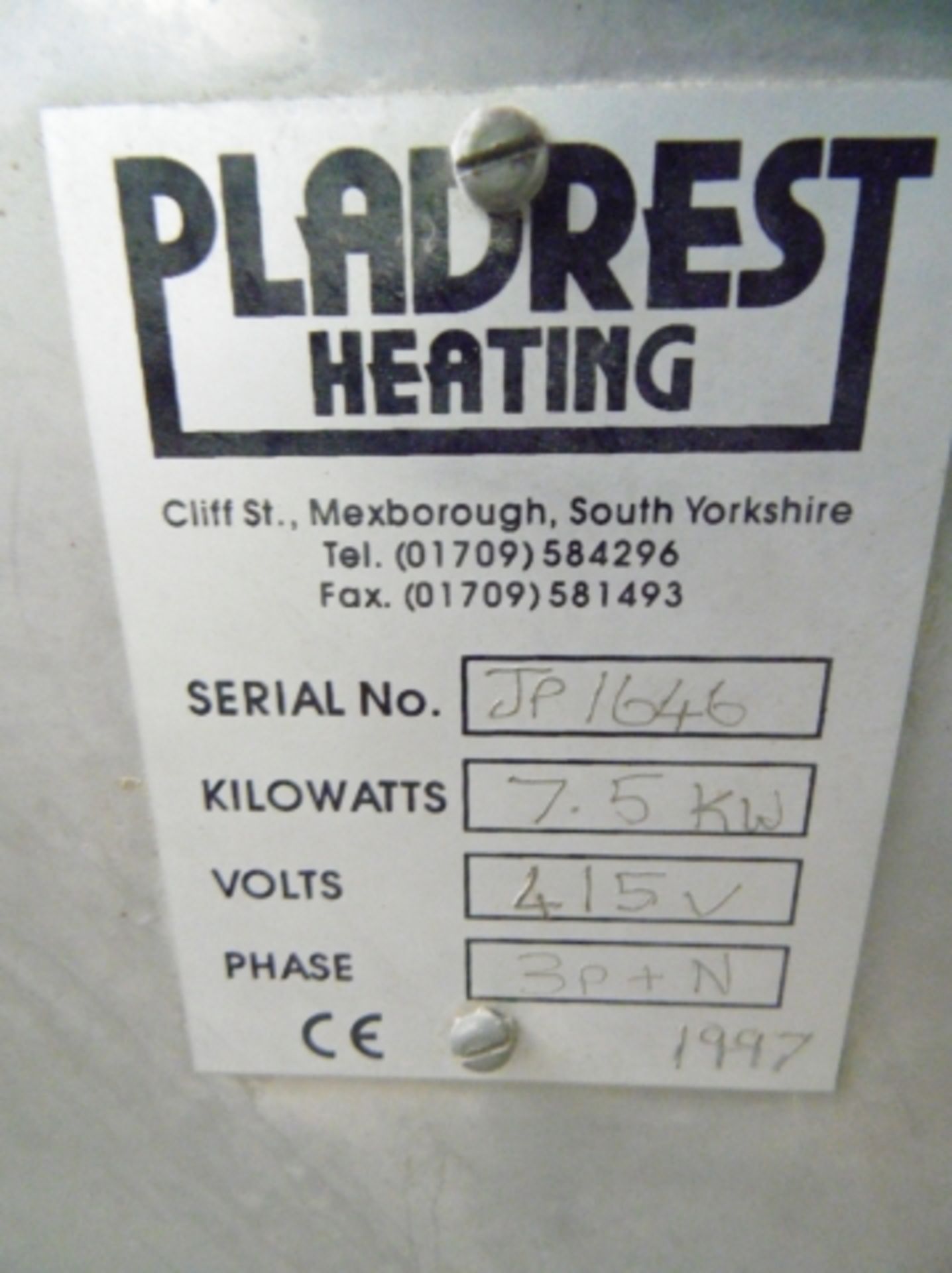 1997 Pladrest Heating Stainless Steel Heat Tunnel; Conveyor Width 120mm; 7.5KW - 415V; Serial No - Image 4 of 4