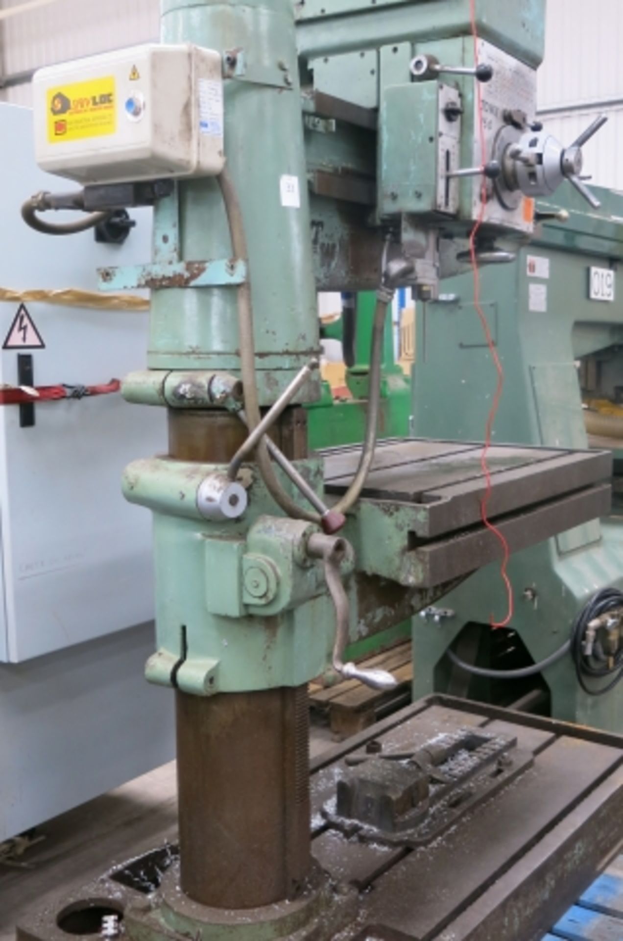 *Town 150 radial arm drill. Please note, there is a £5 plus vat handling fee on this lot.