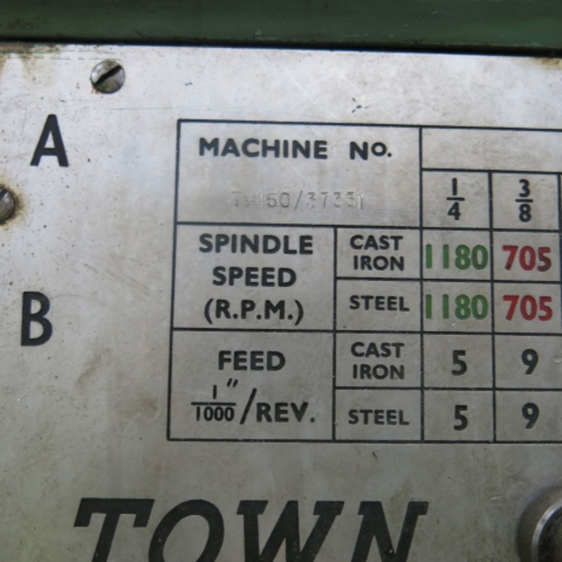 *Town 150 radial arm drill. Please note, there is a £5 plus vat handling fee on this lot. - Image 4 of 6