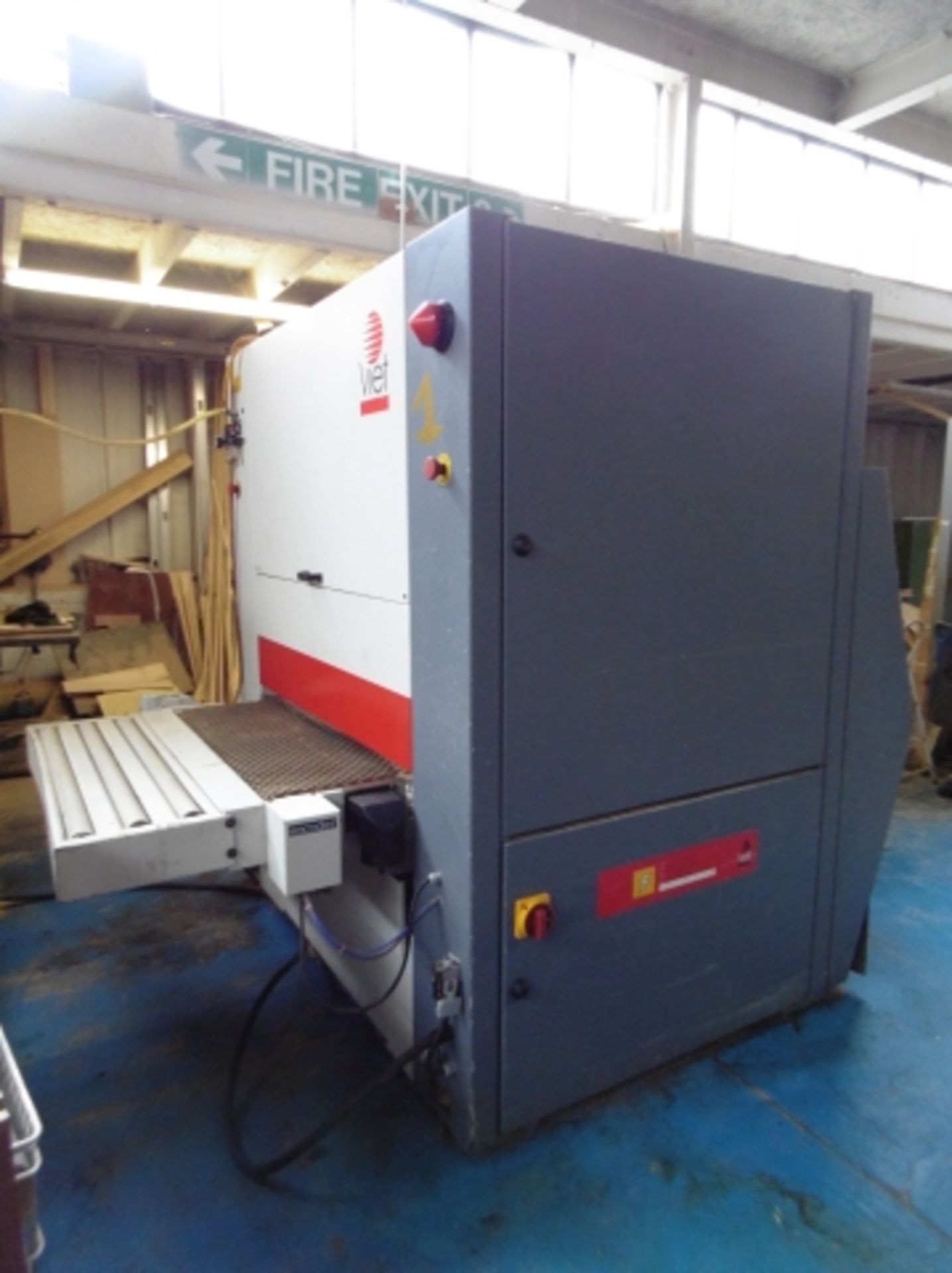 1996 VIET MODEL TARGET 321C AUTOMATIC THROUGH-FEED WIDE BELT SANDER; MAX SANDING WIDTH 1100MM; 3 - Image 3 of 6