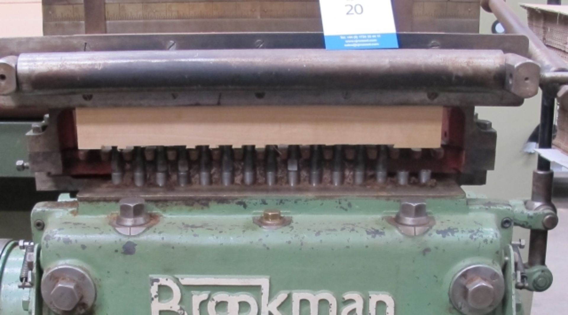 * Brookman 15 pin dovetail machine. S/N 1261, 3PH. - Image 3 of 3