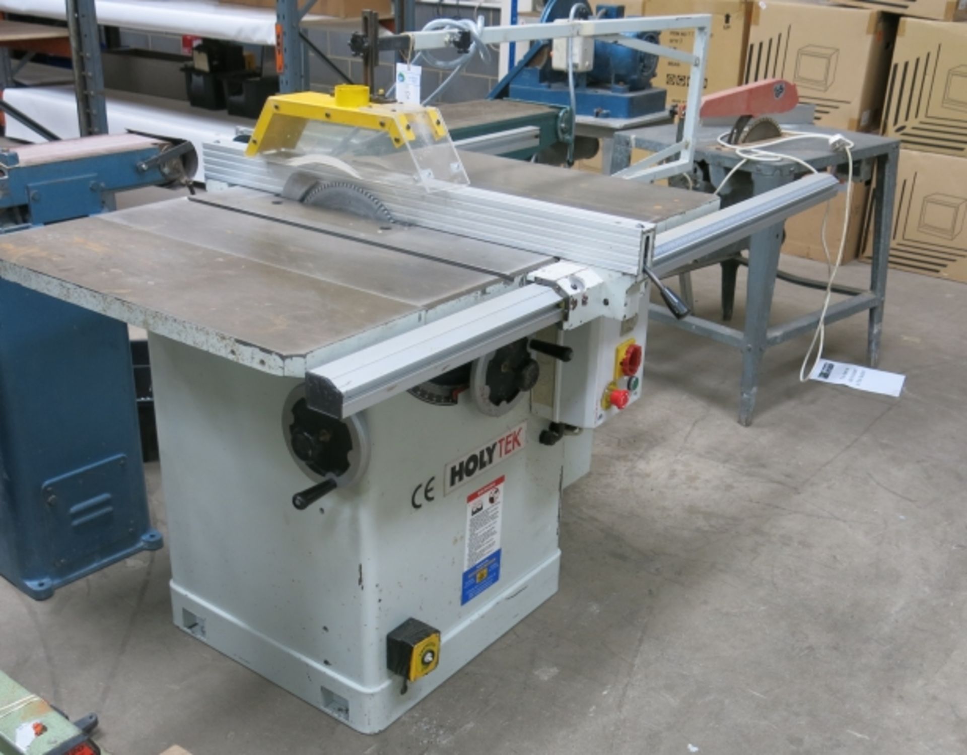 * Holyteck 300dia panel saw. MODEL TBS 300 S/N 22267, 3 PH.