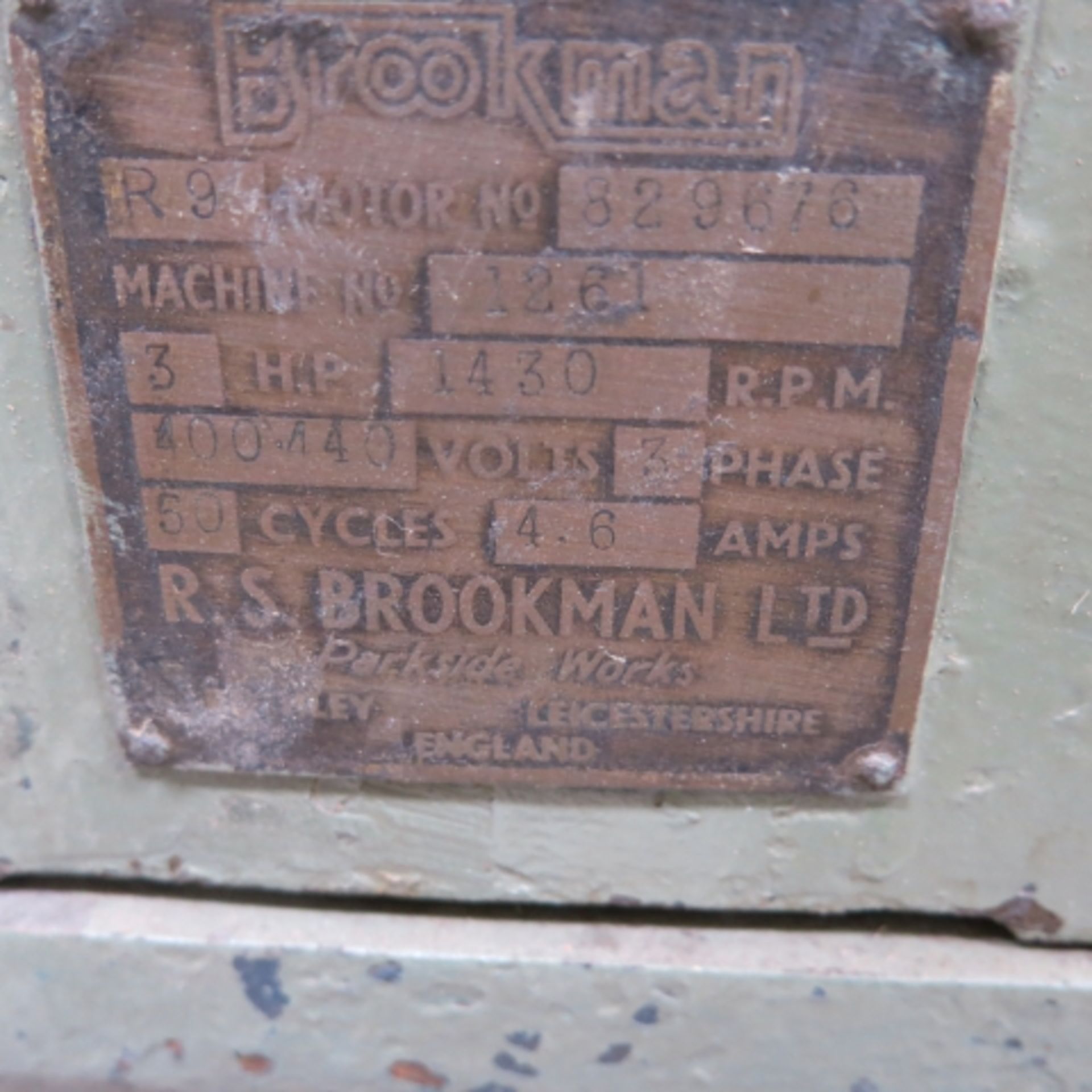 * Brookman 15 pin dovetail machine. S/N 1261, 3PH. - Image 2 of 3