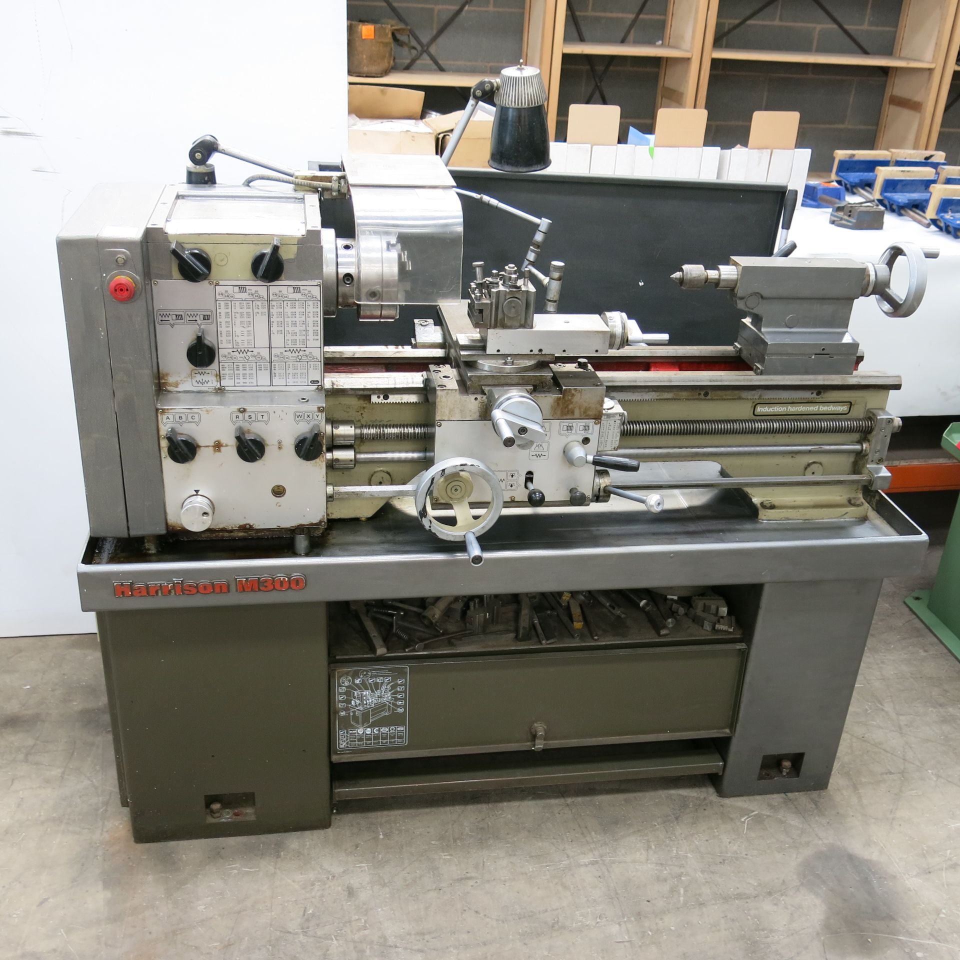 * A Harrison M300 Lathe, 3 Phase, SN EWD 302. Please note, there is a £5 plus vat handling fee on