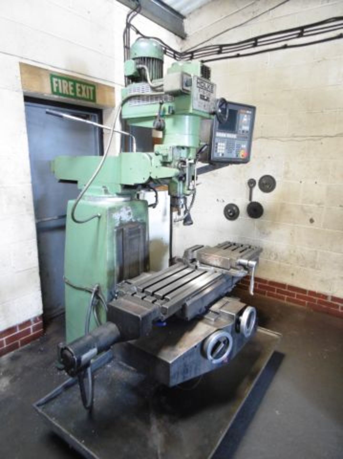 * Otto Holke Type F-18-CNC Vertical Milling Machine with Anilam Crusader Series M Multiprocessor - Image 8 of 9