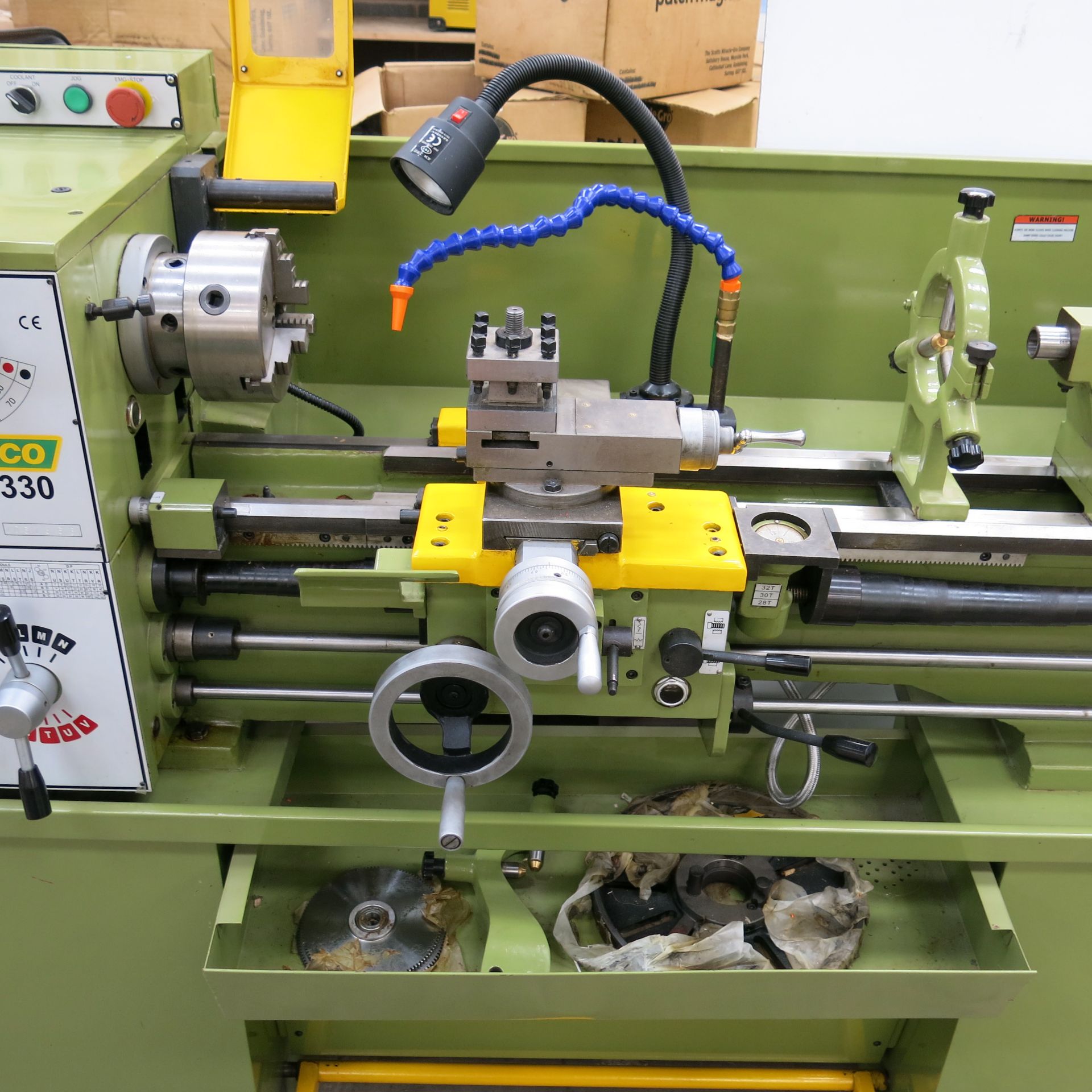 * A Warco GH1330 440V 3 Phase Lathe, (Current Model) SN 1051353 c/w extra gears. Please note, - Image 2 of 6