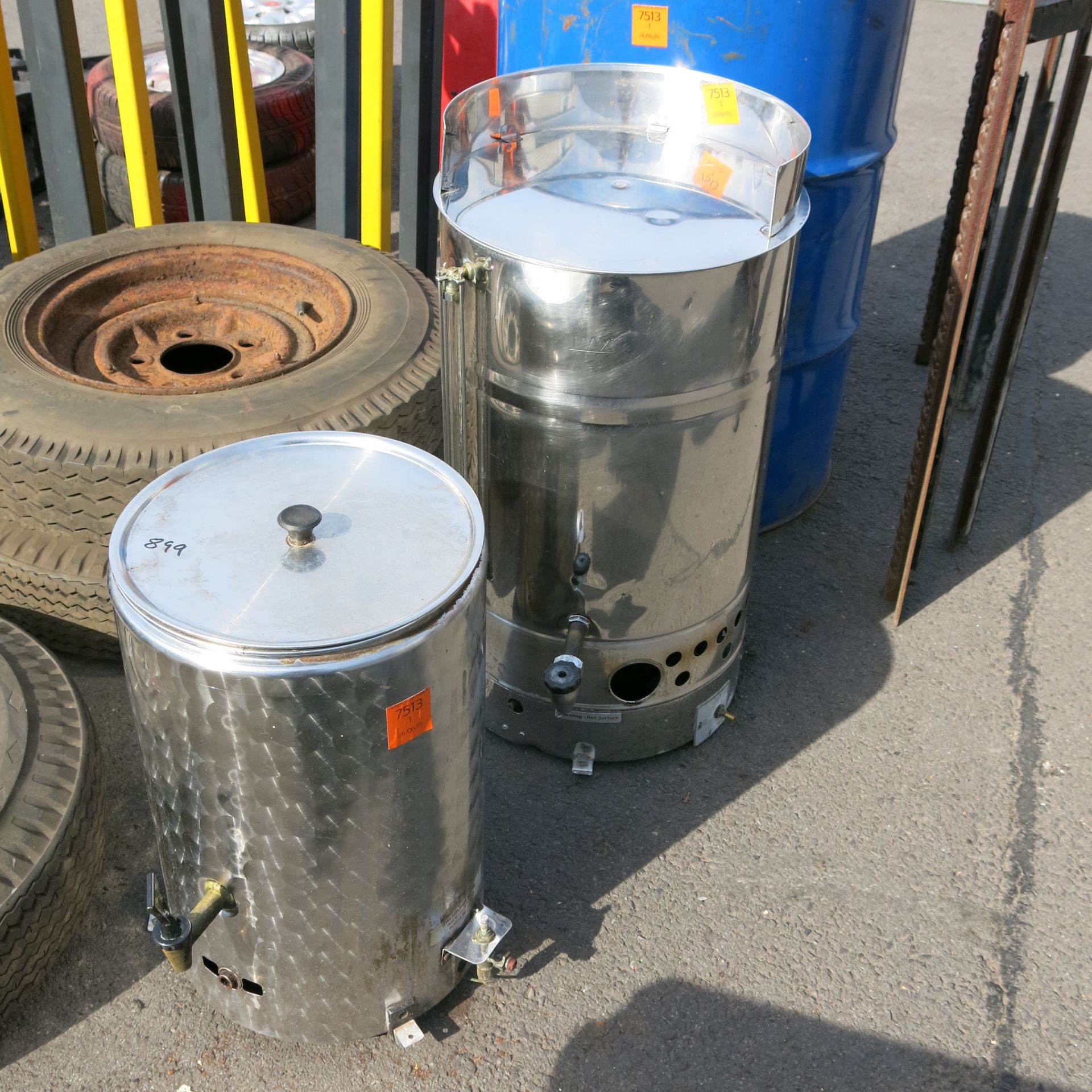 2 x Industrial hot water decanters (spares or repair)