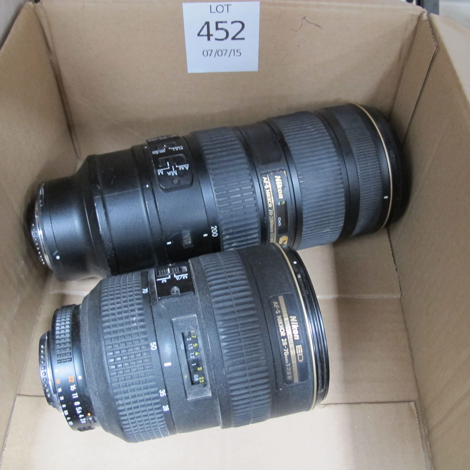 Nikon AFS NIKKOR 70-200mm 1:28 G2ED Lens and a Nikon ED AFS NIKKOR 28-70mm lens