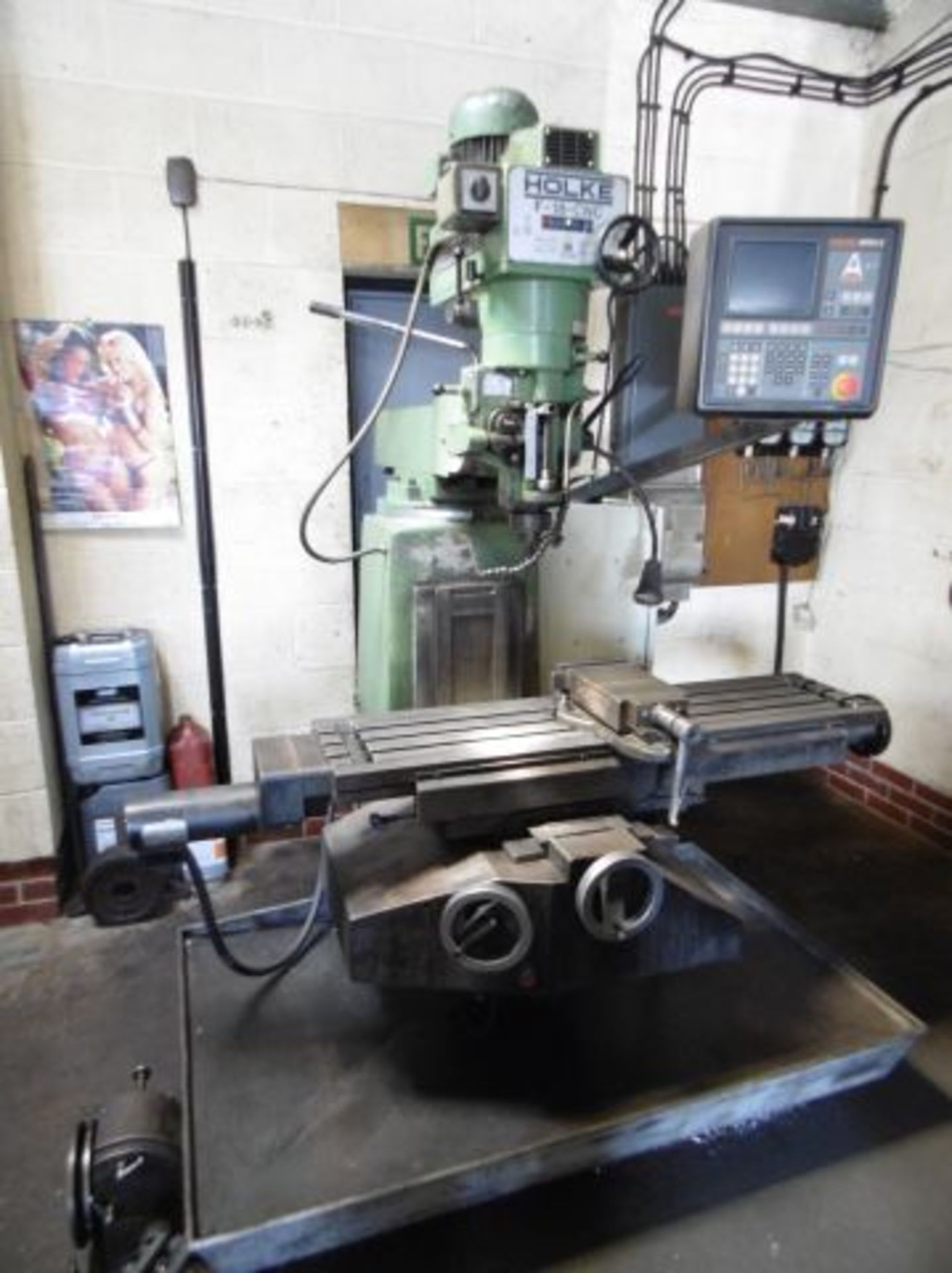 * Otto Holke Type F-18-CNC Vertical Milling Machine with Anilam Crusader Series M Multiprocessor