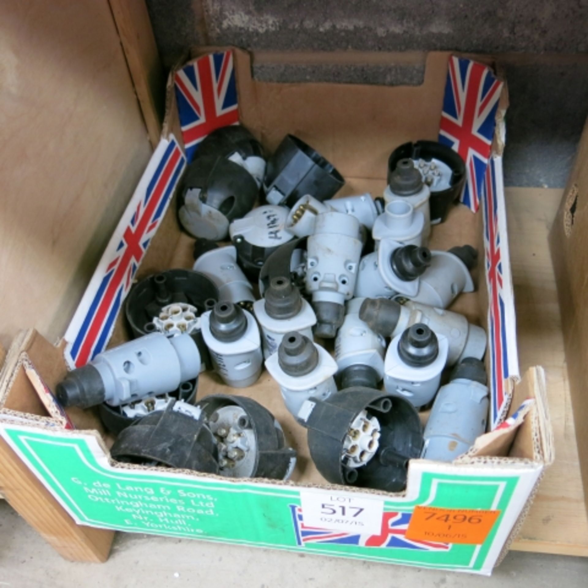 A box to contain a qty of trailer / connector fittings