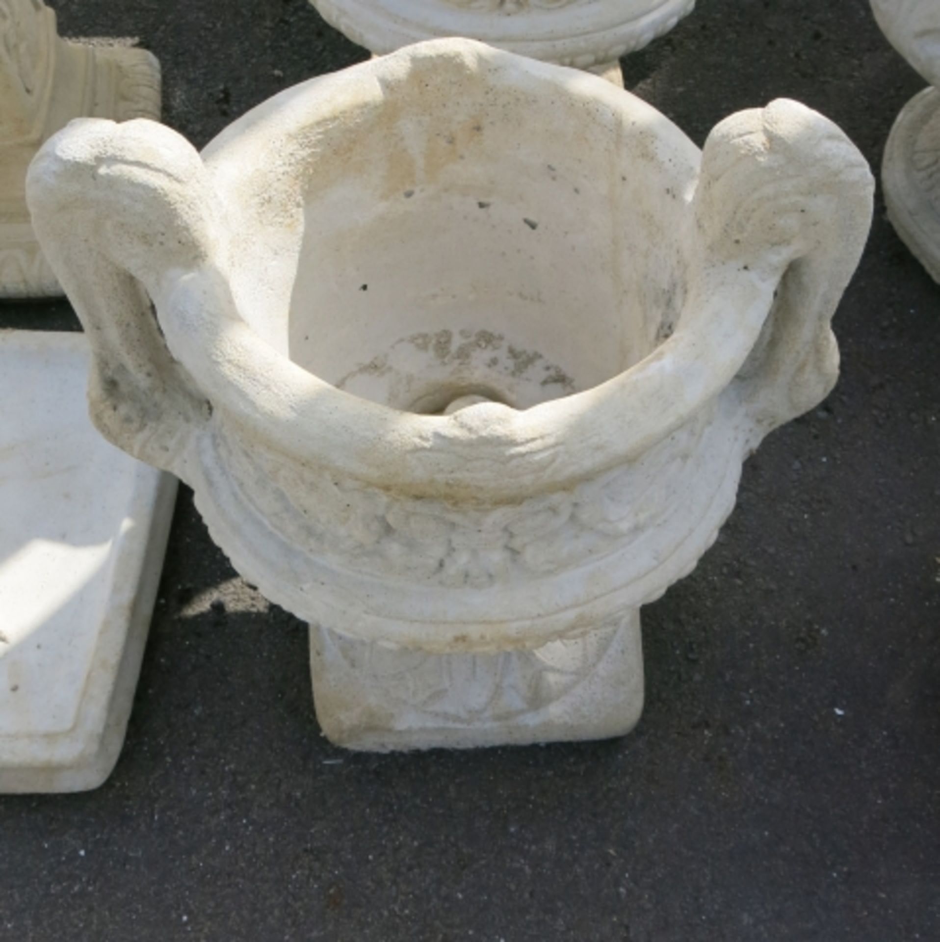 2 x Two handled urns