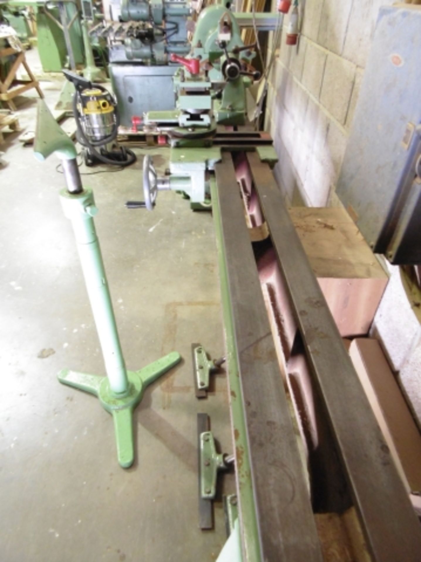 * Wadkin Type RS Gap Bed Wood Lathe; bed length 3400 mm; gap section 410 mm; 3 phase; c/w 2 x back - Image 8 of 9