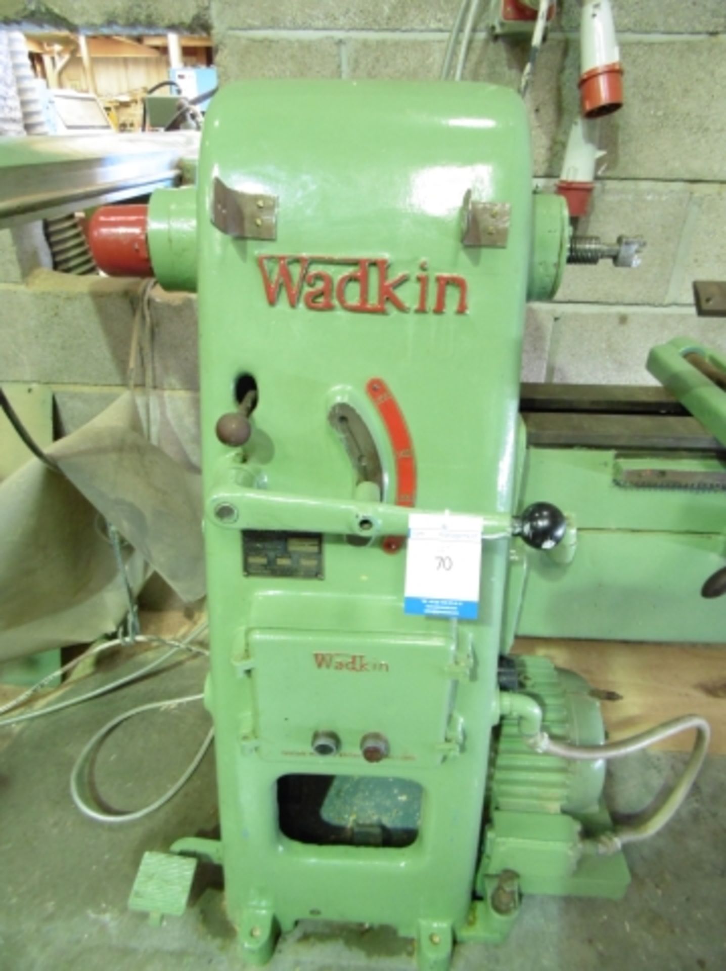 * Wadkin Type RS Gap Bed Wood Lathe; bed length 3400 mm; gap section 410 mm; 3 phase; c/w 2 x back - Image 3 of 9