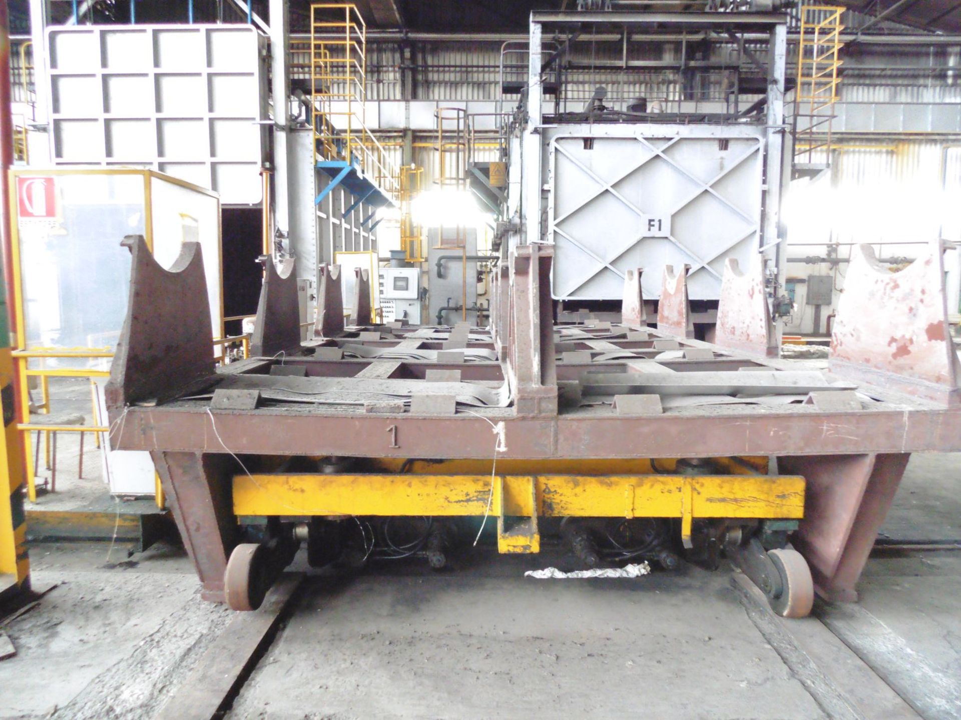 Rail Mounted Furnace Loading Car/Manipulator with 5 x Four - Stand Frames for Coil Loading (used for - Image 5 of 11