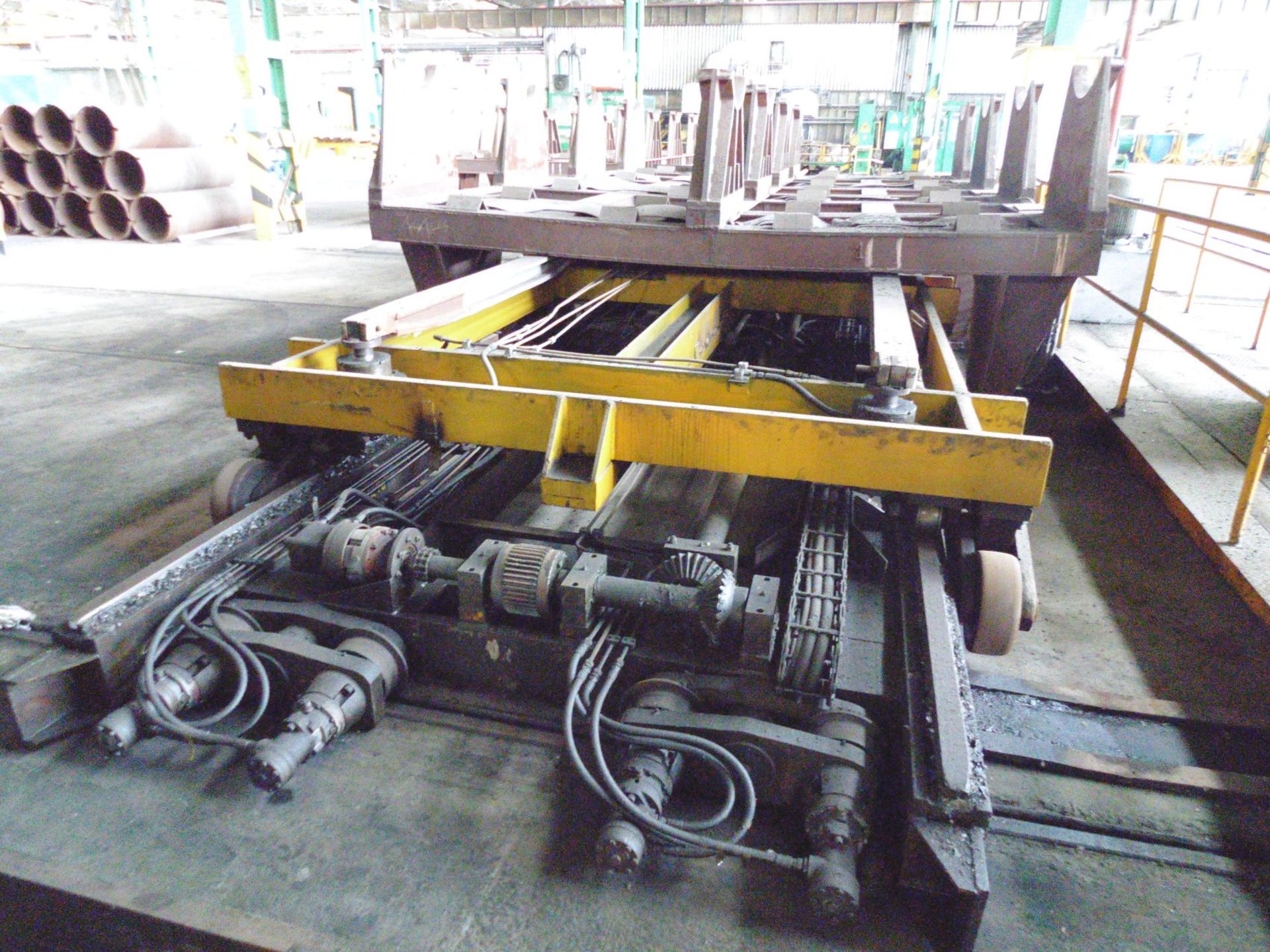 Rail Mounted Furnace Loading Car/Manipulator with 5 x Four - Stand Frames for Coil Loading (used for - Image 2 of 11