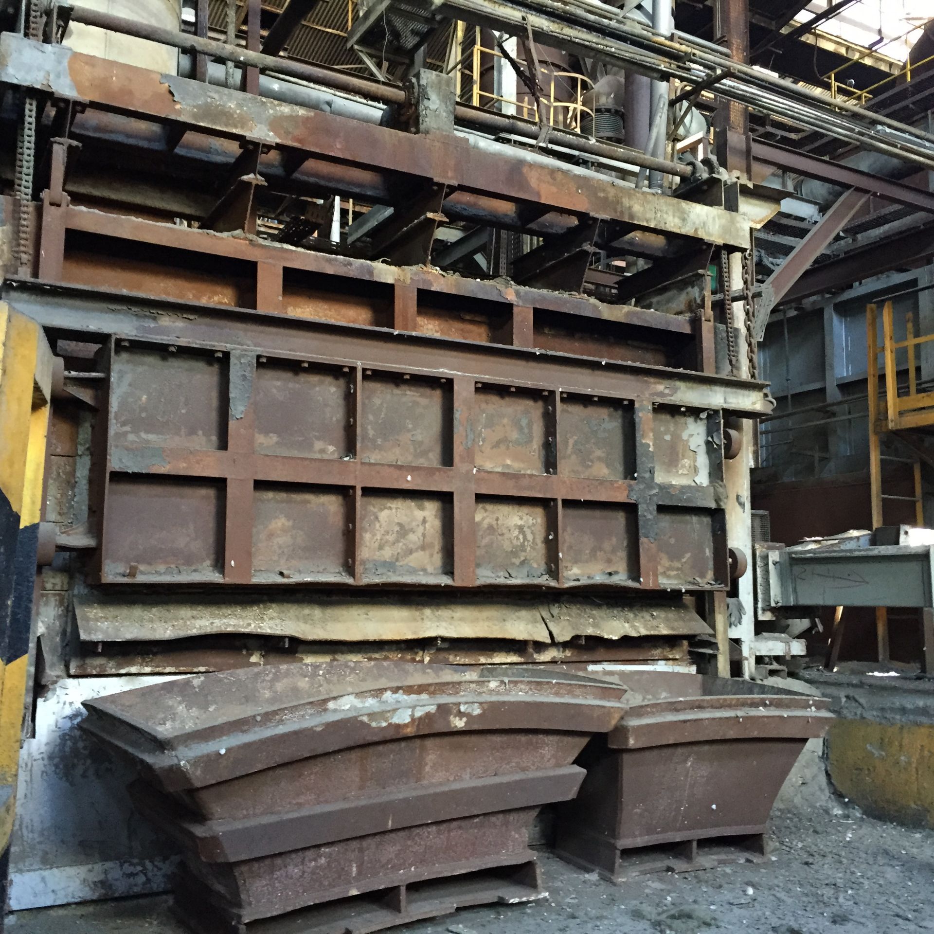 Linked Pair of 12 Ton Holding Furnaces; both with Low Sulphur Oil Burner Combustion Systems