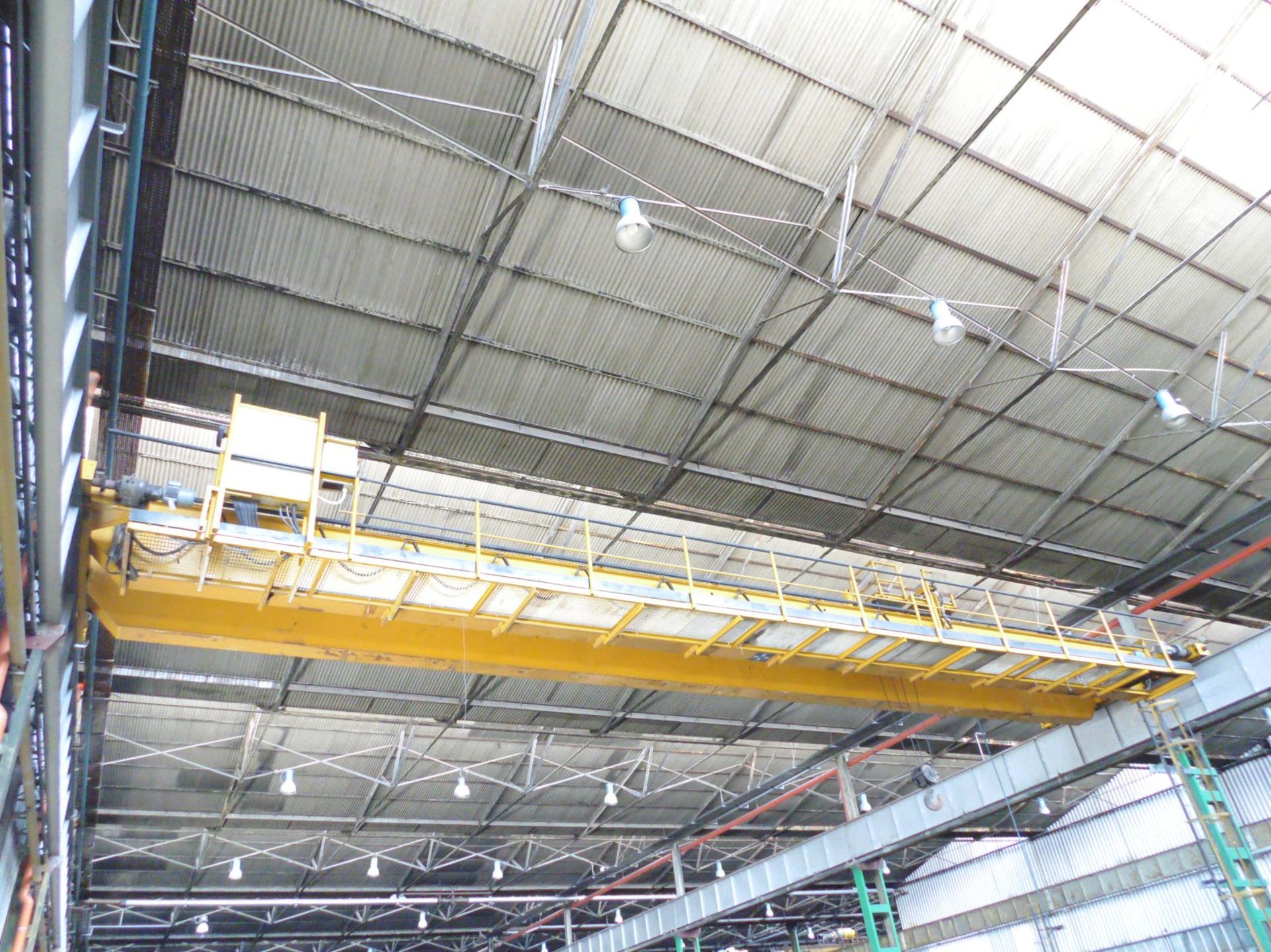 Twin Beam Overhead Travelling Gantry Crane; make and capacity unknown; span 19m, believed to be 20