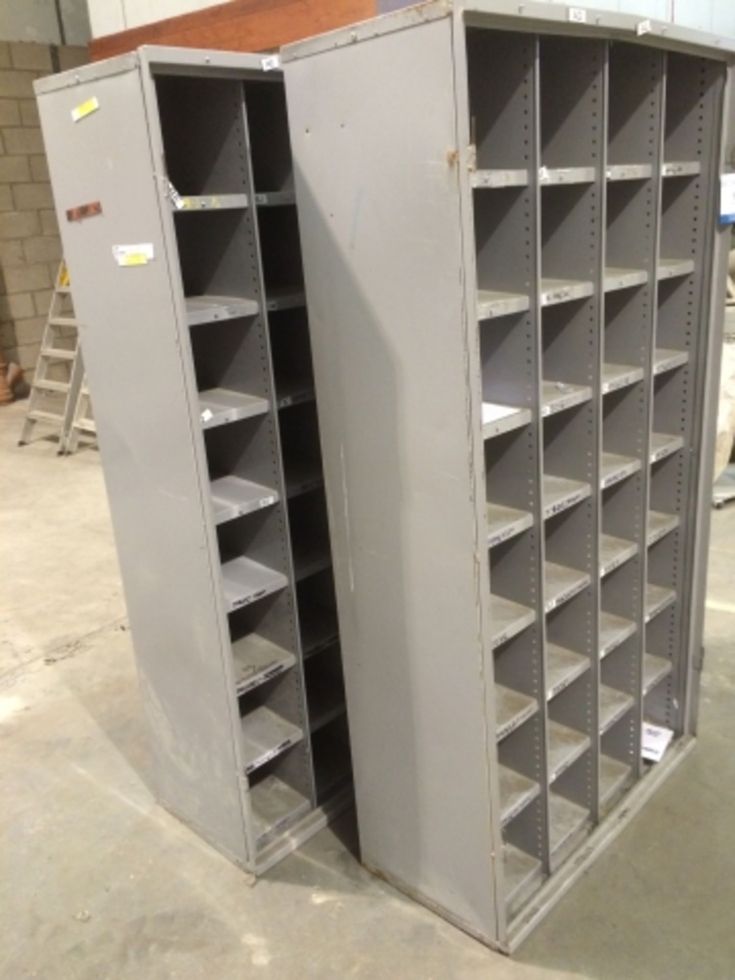 * 2 x Steel Pigeon Hole Cabinets (1.8m tall). This lot is located at the former North Lincolnshire - Image 2 of 2
