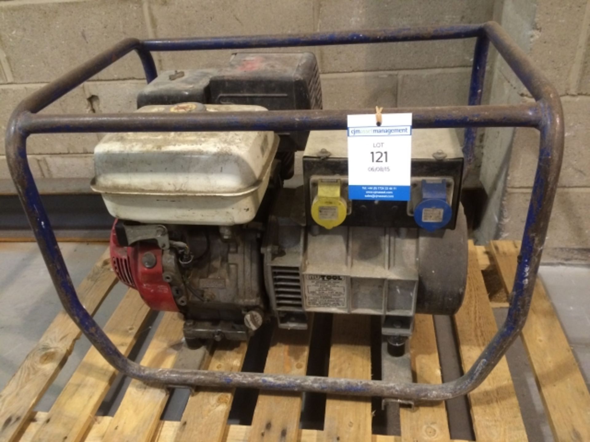 * Skid Mounted Honda GX240 8HP Engined Generator with 3 outlets. This lot is located at the former