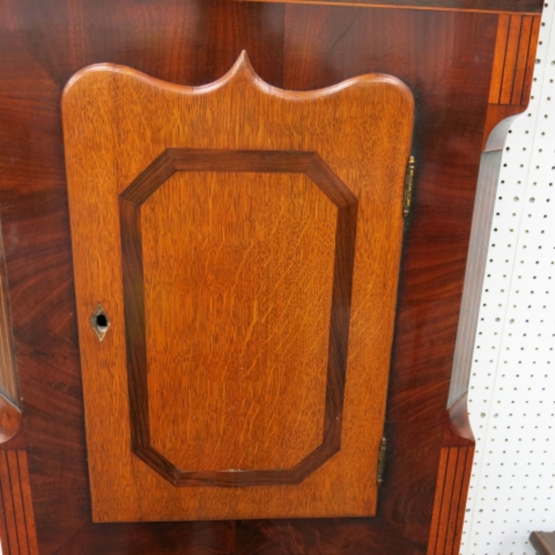 A large 19th century oak and mahogany longcase clock with unsigned painted dial and eight day - Image 9 of 16