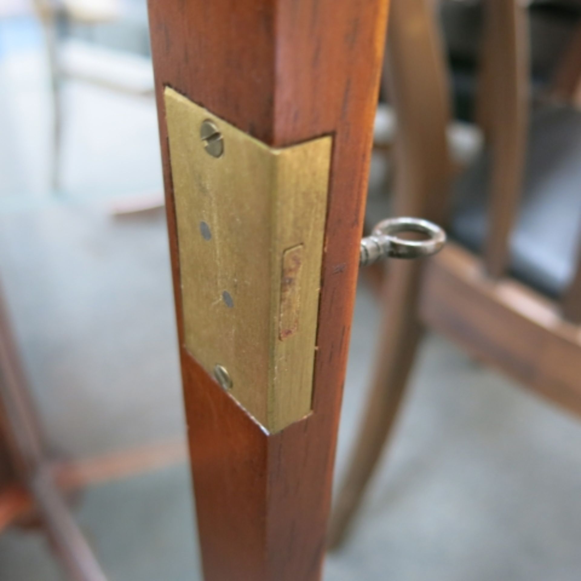 A pair of mahogany finish display cabinets each with two bevelled glass doors enclosing adjustable - Image 7 of 8