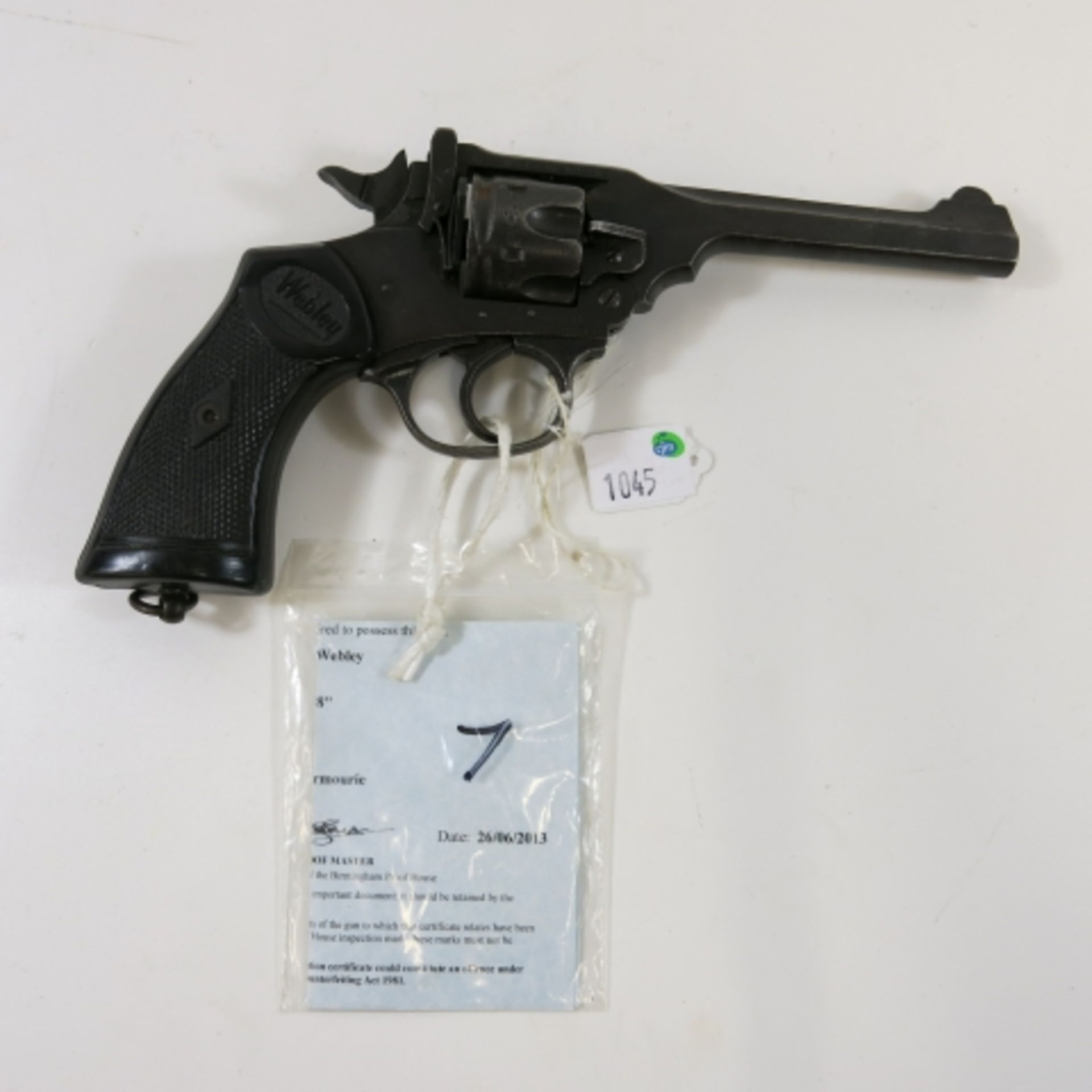 A Webley Mark IV Service Revolver With Working Action And Deactivation Certificate. No License