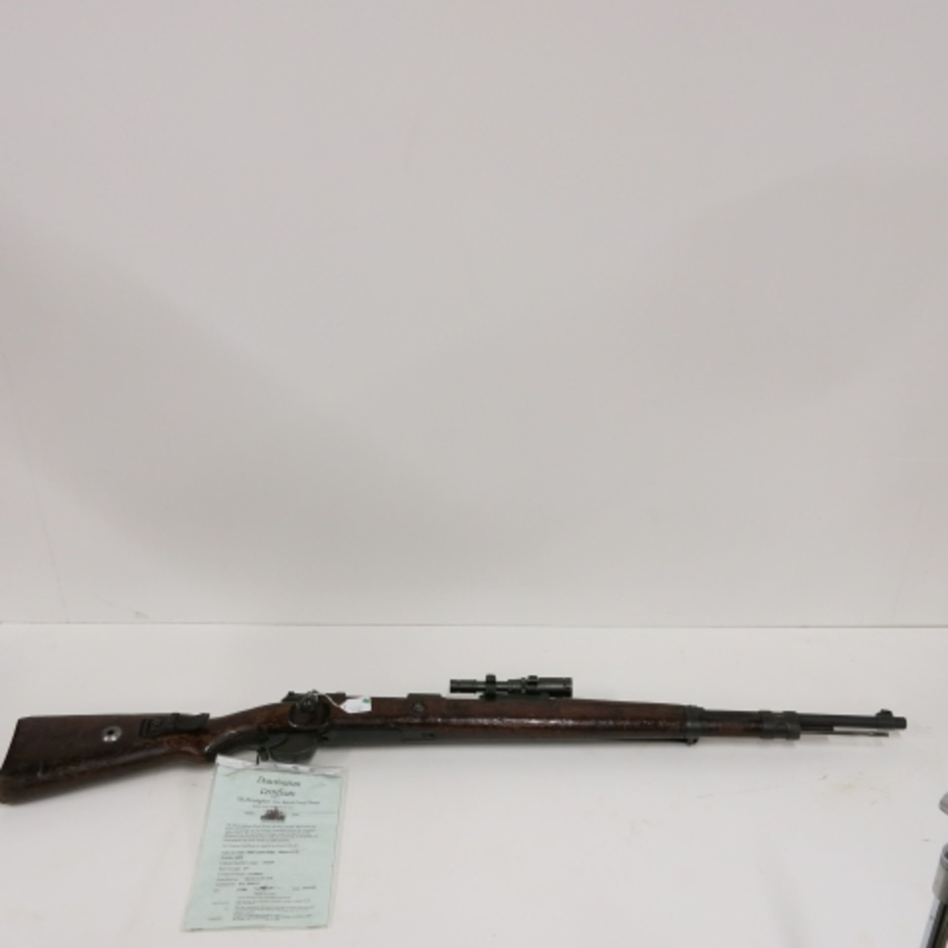 A Mauser K98 7.92 Bolt Action Rifle. Deactivated With Certificate. This Rifle Is Complete With