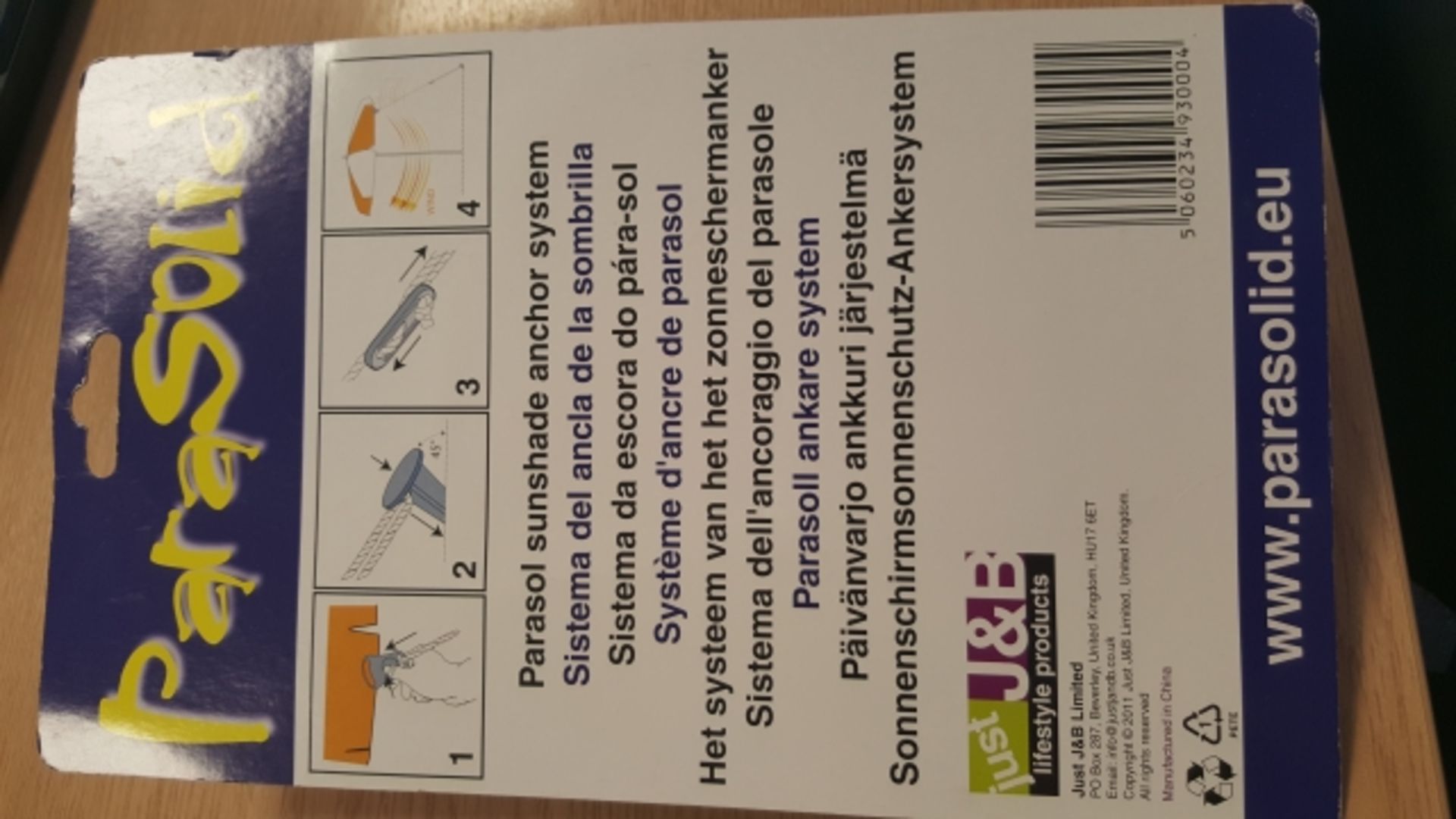 Approx 500 'Parasolid' Parasol Sunshade Anchor System in blister packs. Stock return form WH Smith - - Image 3 of 3