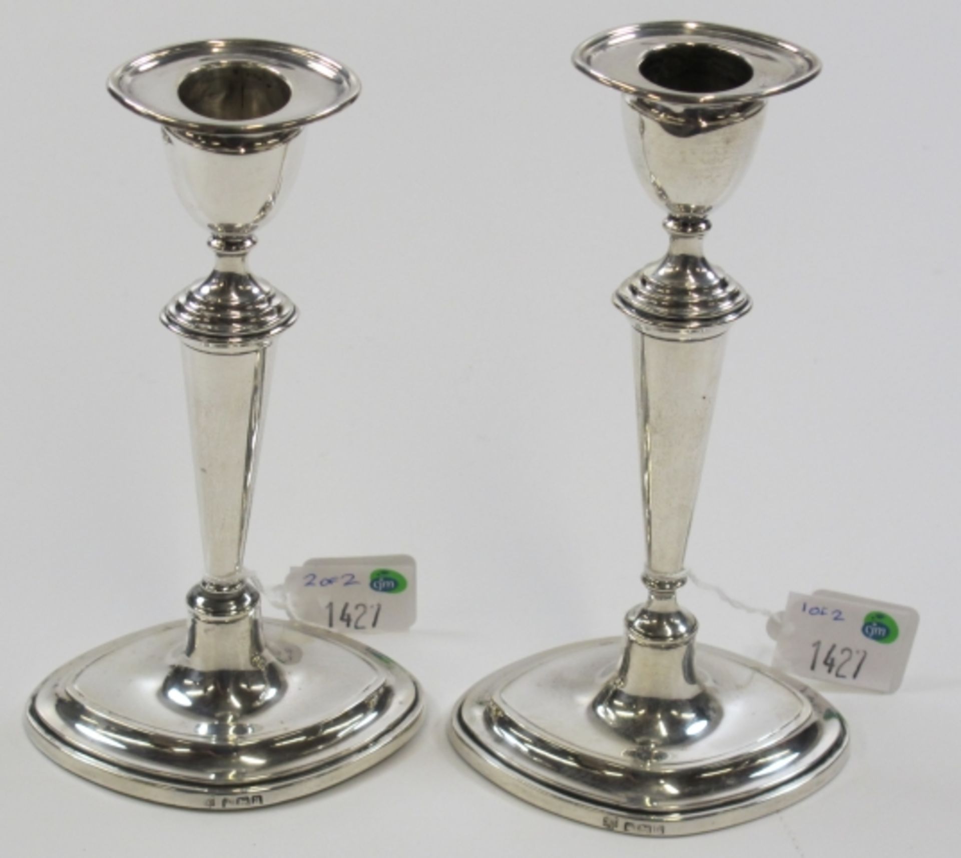 Two Silver (Sheffield 1918) Candlesticks (2) (est £50-£70)