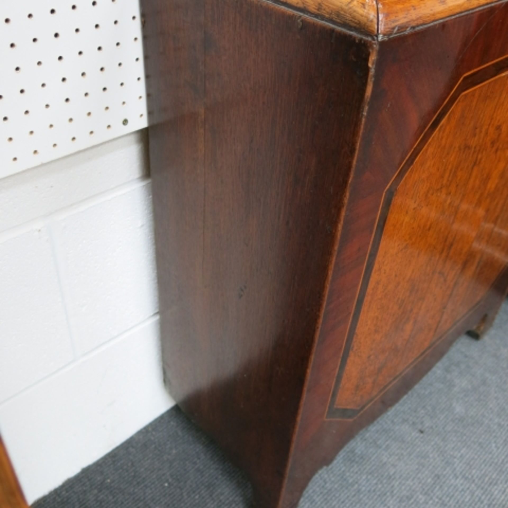 A large 19th century oak and mahogany longcase clock with unsigned painted dial and eight day - Image 12 of 16