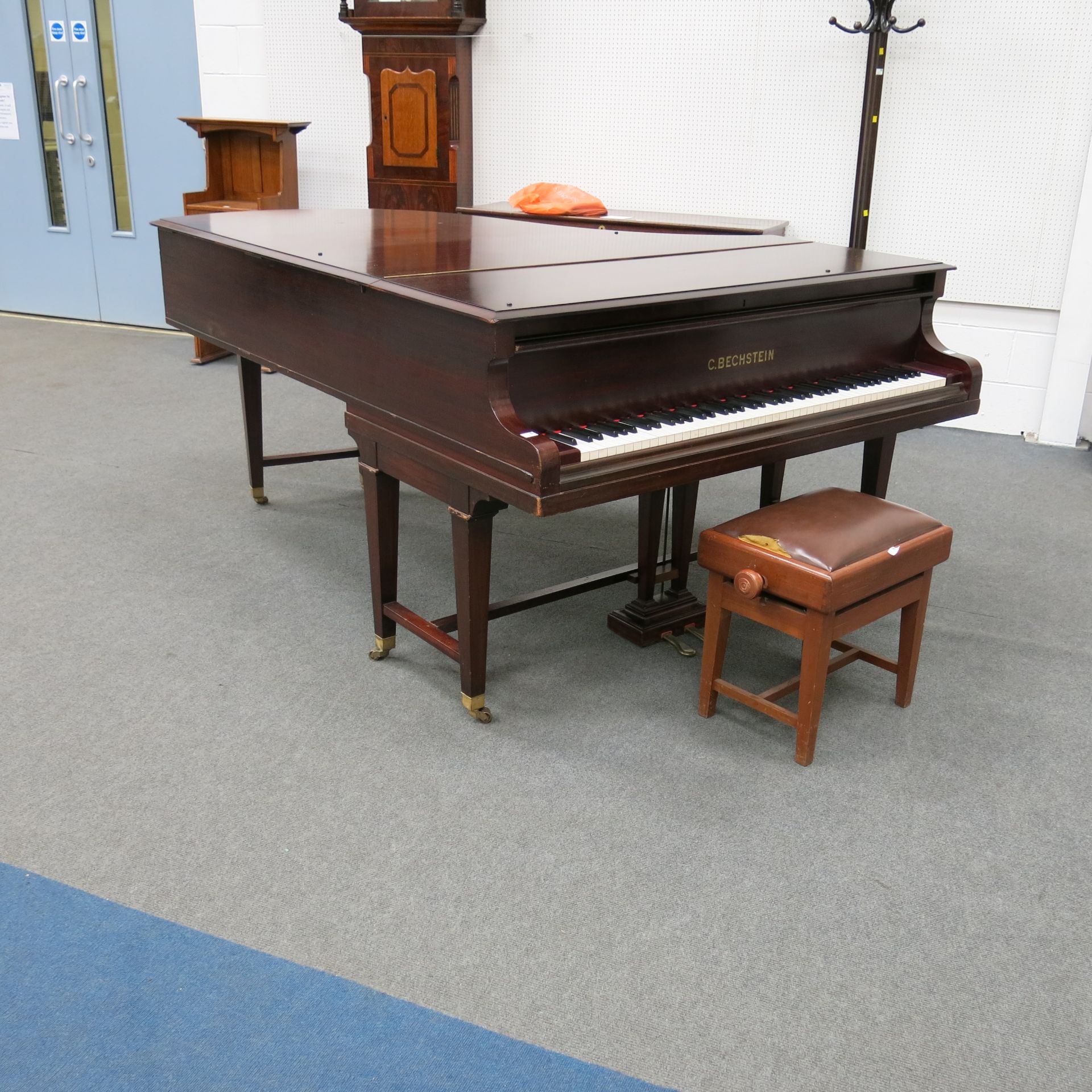 C. Bechstein Boudoir Grand Piano In Mahogany Case no 30143. The Cast Iron Frame Numbered 90951 (c.