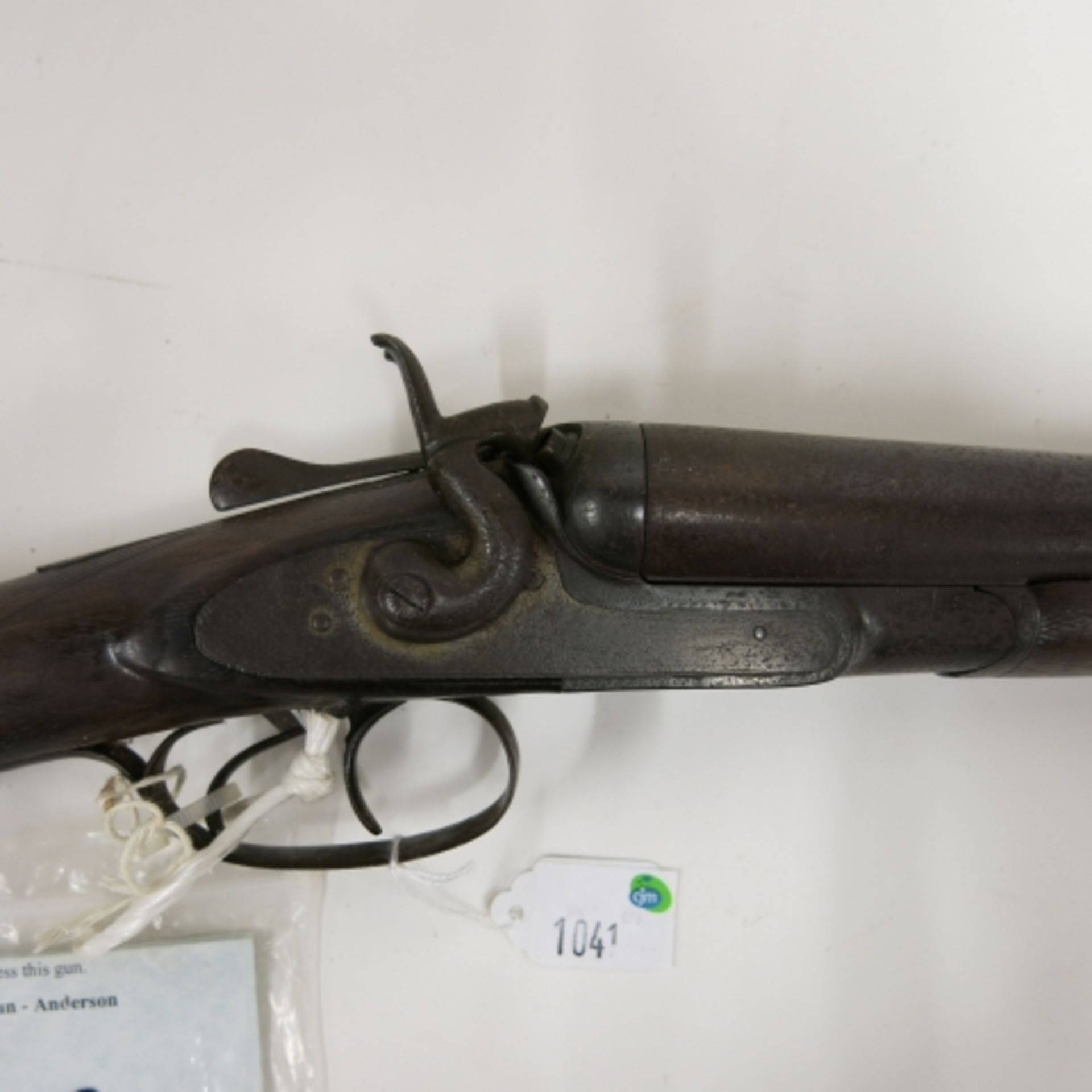 A 12 Bore Deactivated Side By Side Shotgun By Anderson, Hammer Action, Damascus Barrels, Working - Image 2 of 4