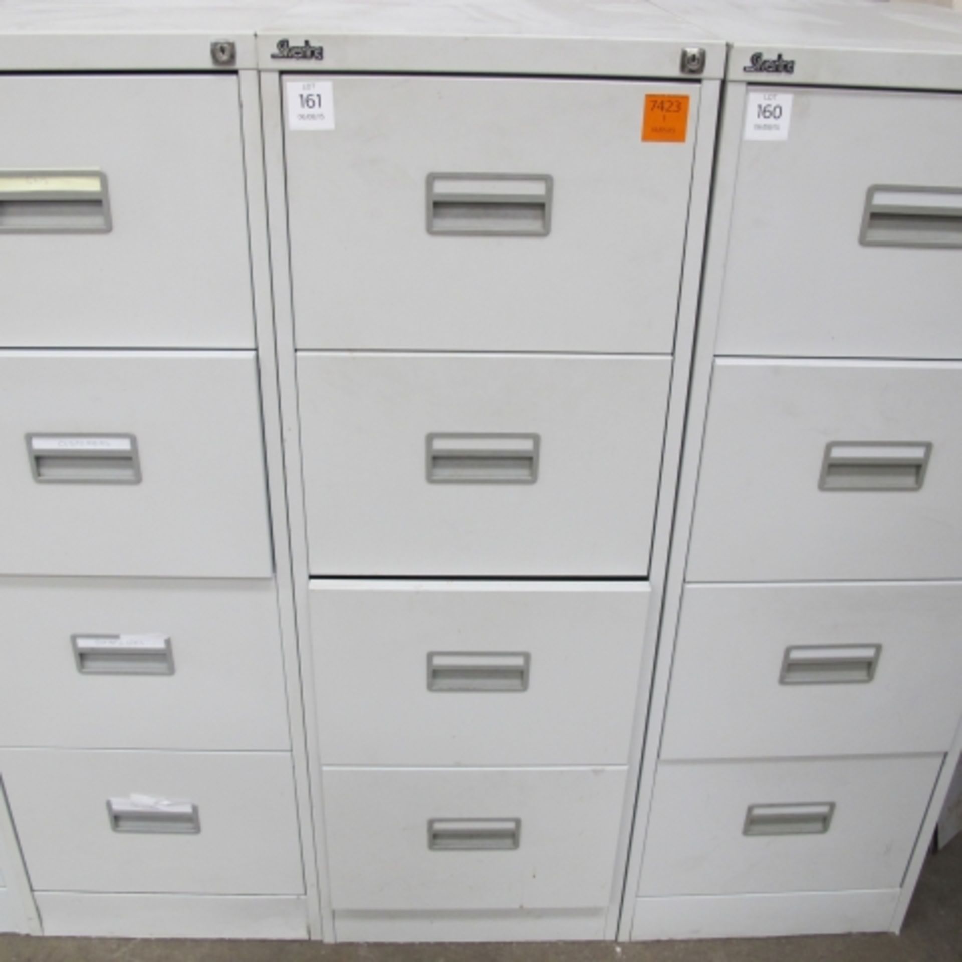 * A Silverline 4 Drawer Filing Cabinet; Open - No Key