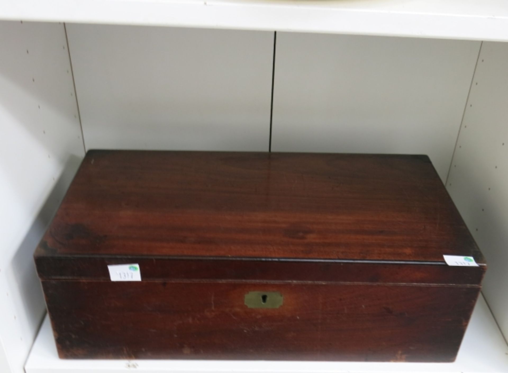 Mahogany writing box with fitted interior 45 x 24 x 15cm (est. £60-£80)