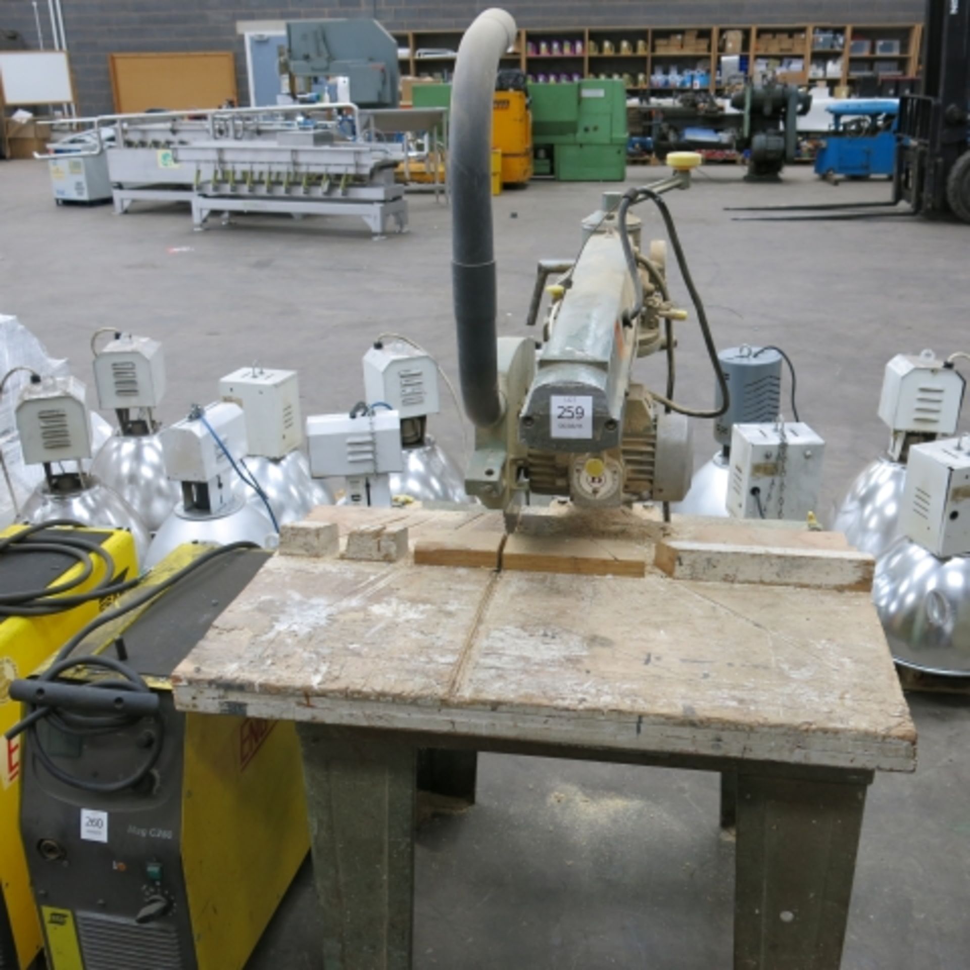 * A Bench Mounted De-Walt Cross Cut Saw.  Please note there is a £5 plus VAT handling fee with