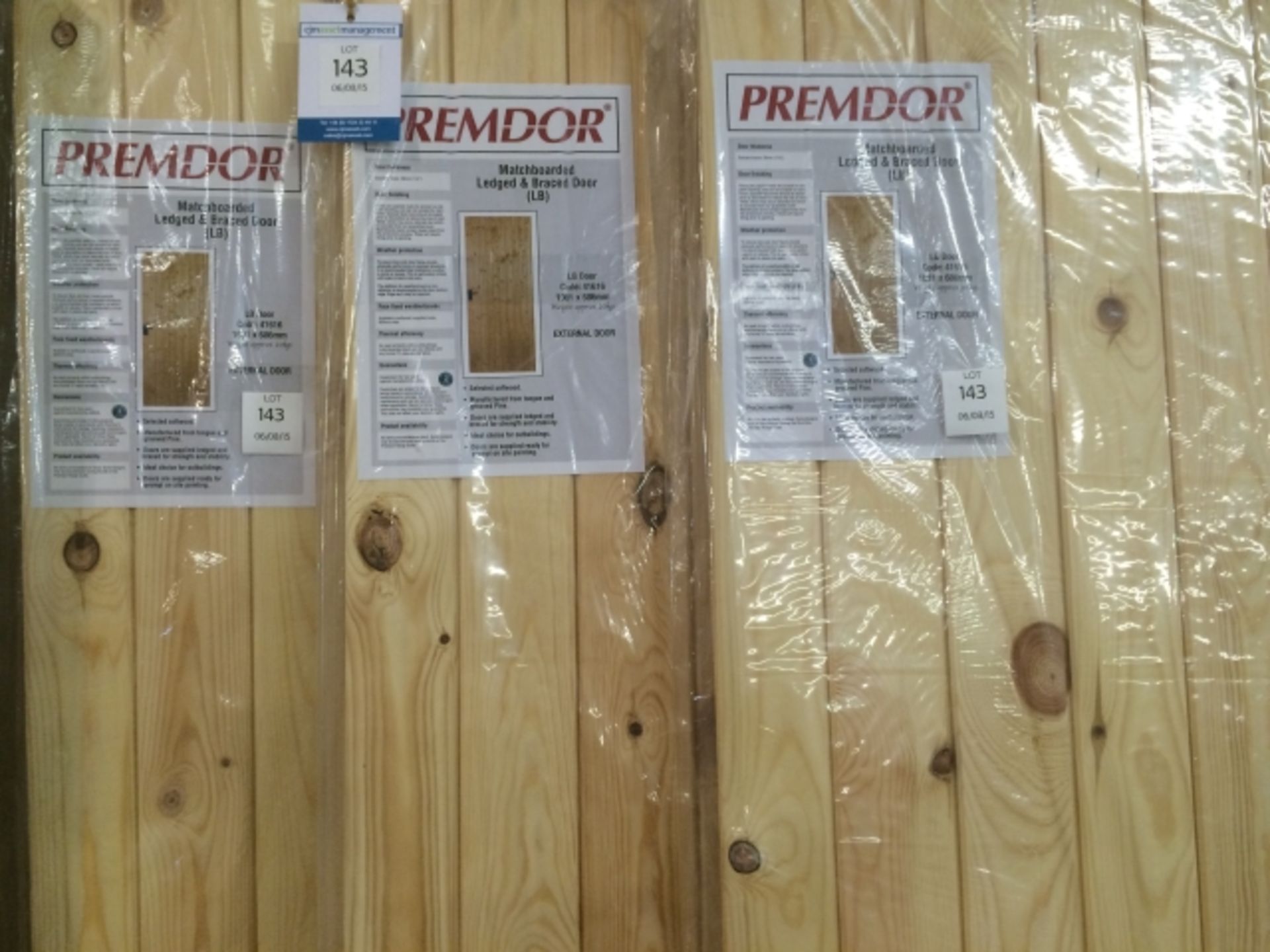 * 10 x Premdor Ledged and Braced Shed Doors (198 x 686mm). This lot is located at the former North - Image 3 of 3