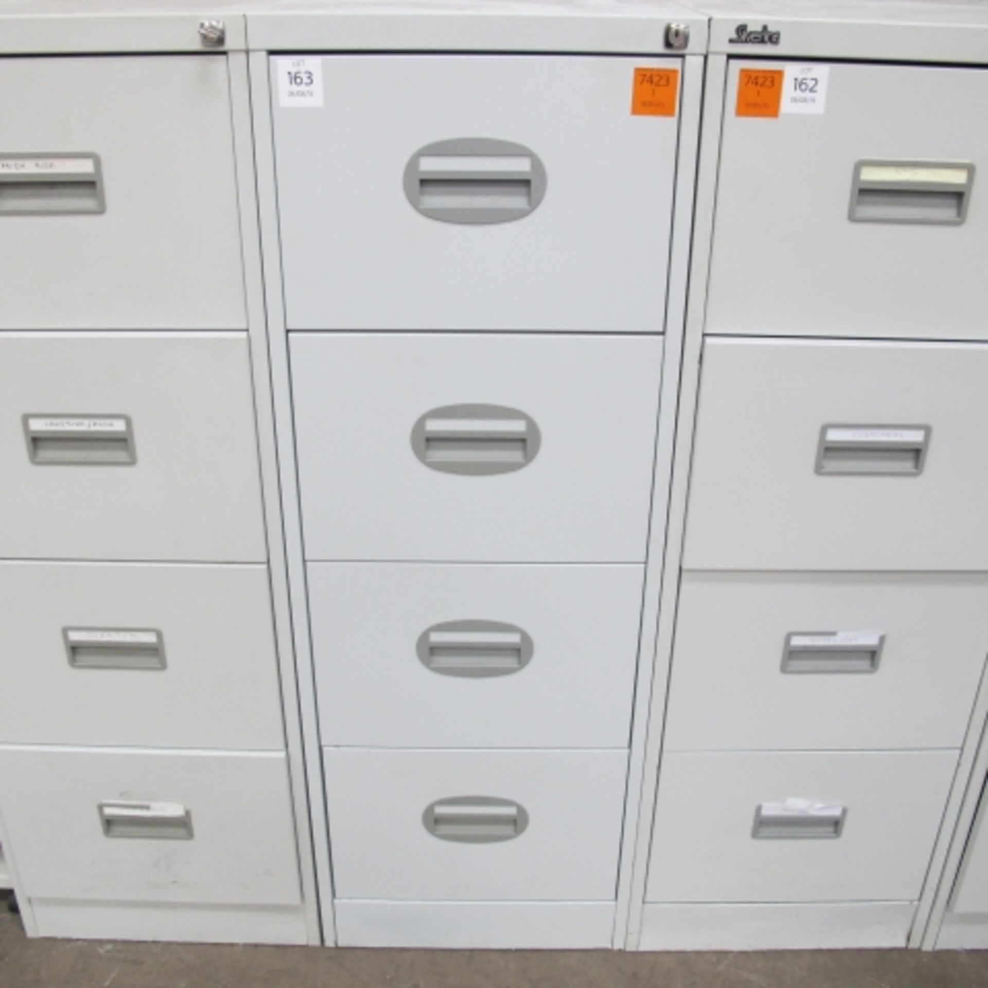 * A Silverline 4 Drawer Filing Cabinet; Open - No Key